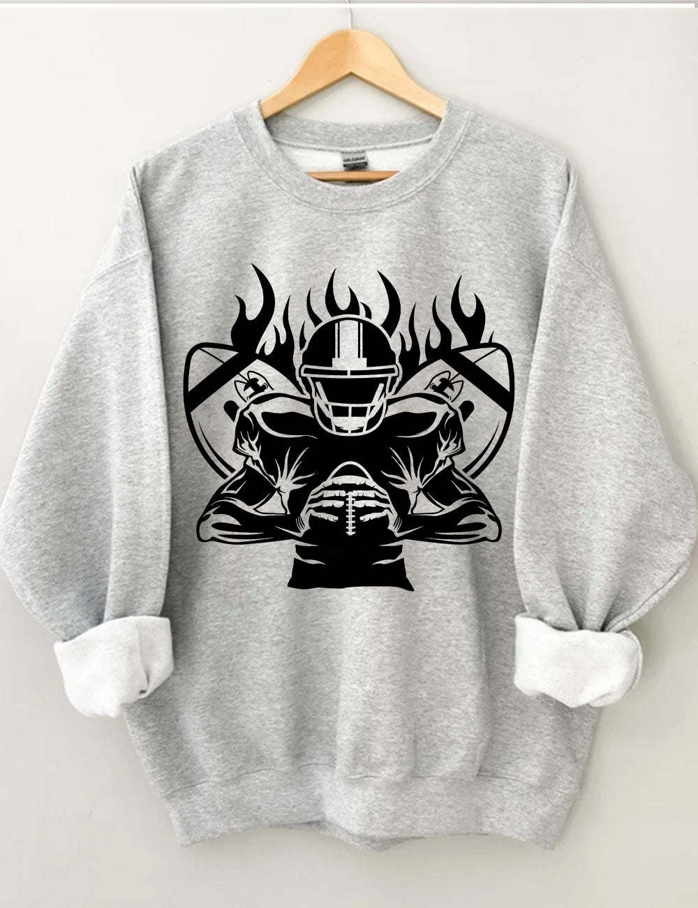 Football Player Unisex Sweatshirt Sport Grey