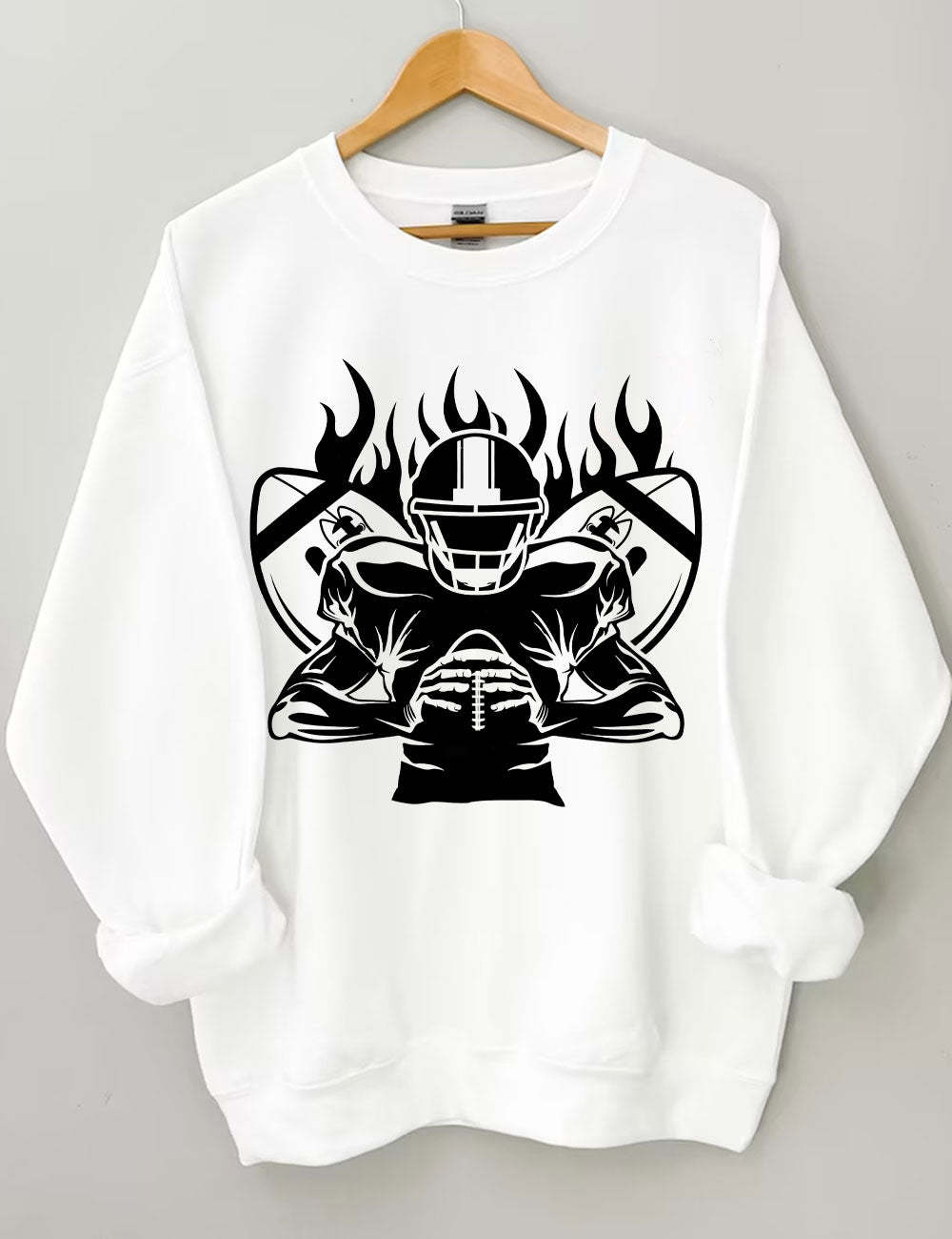 Football Player Unisex Sweatshirt White