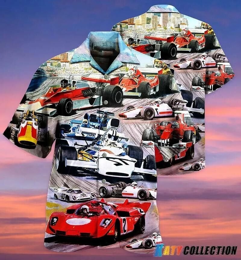 Formula 1 Racing In The City Hawaiian Shirt, Gift For Men, S-5XL, F1 COLLECTION