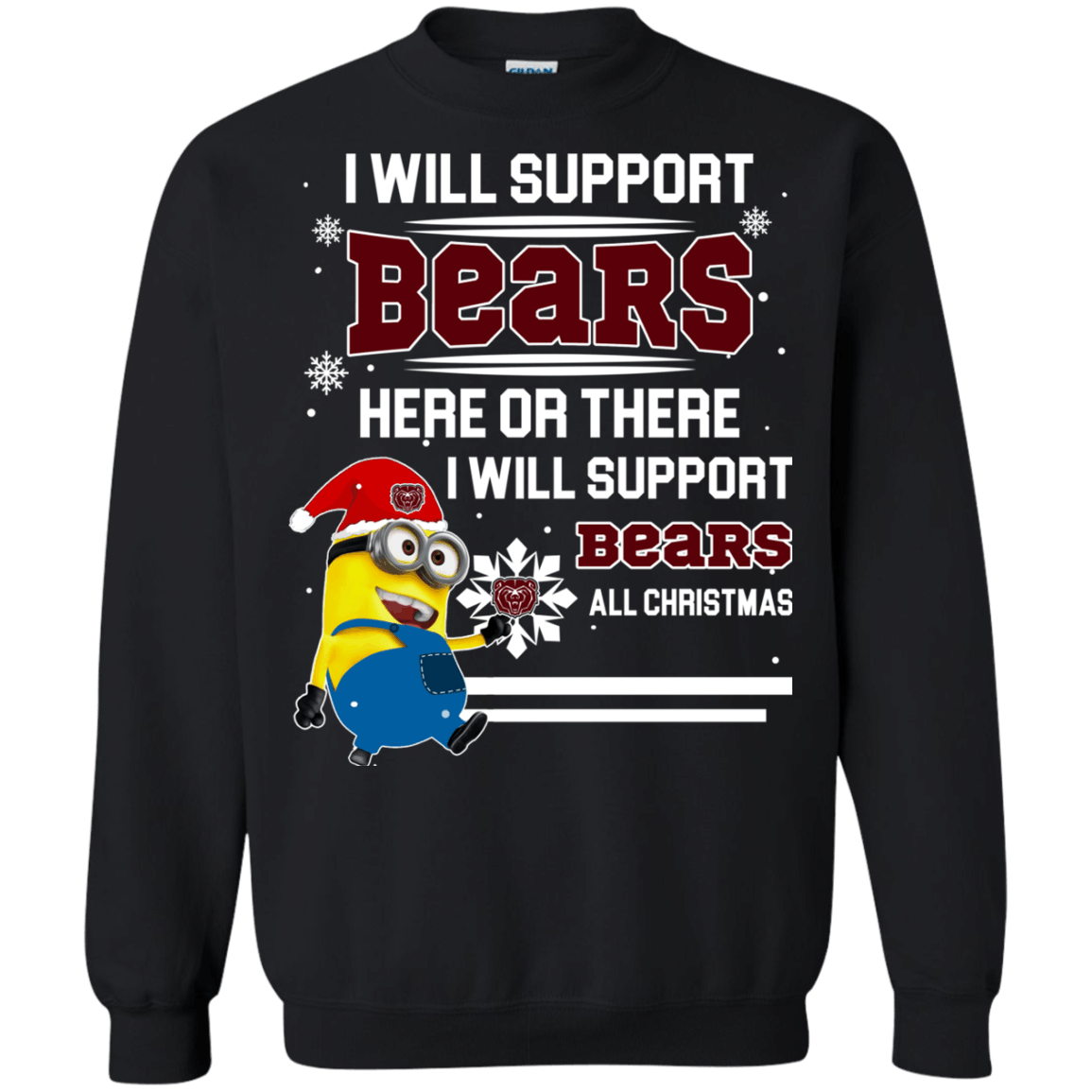 Fortuitous Missouri State Bears Minion Ugly Christmas Sweaters Support Here Or There All Christmas Sweatshirts