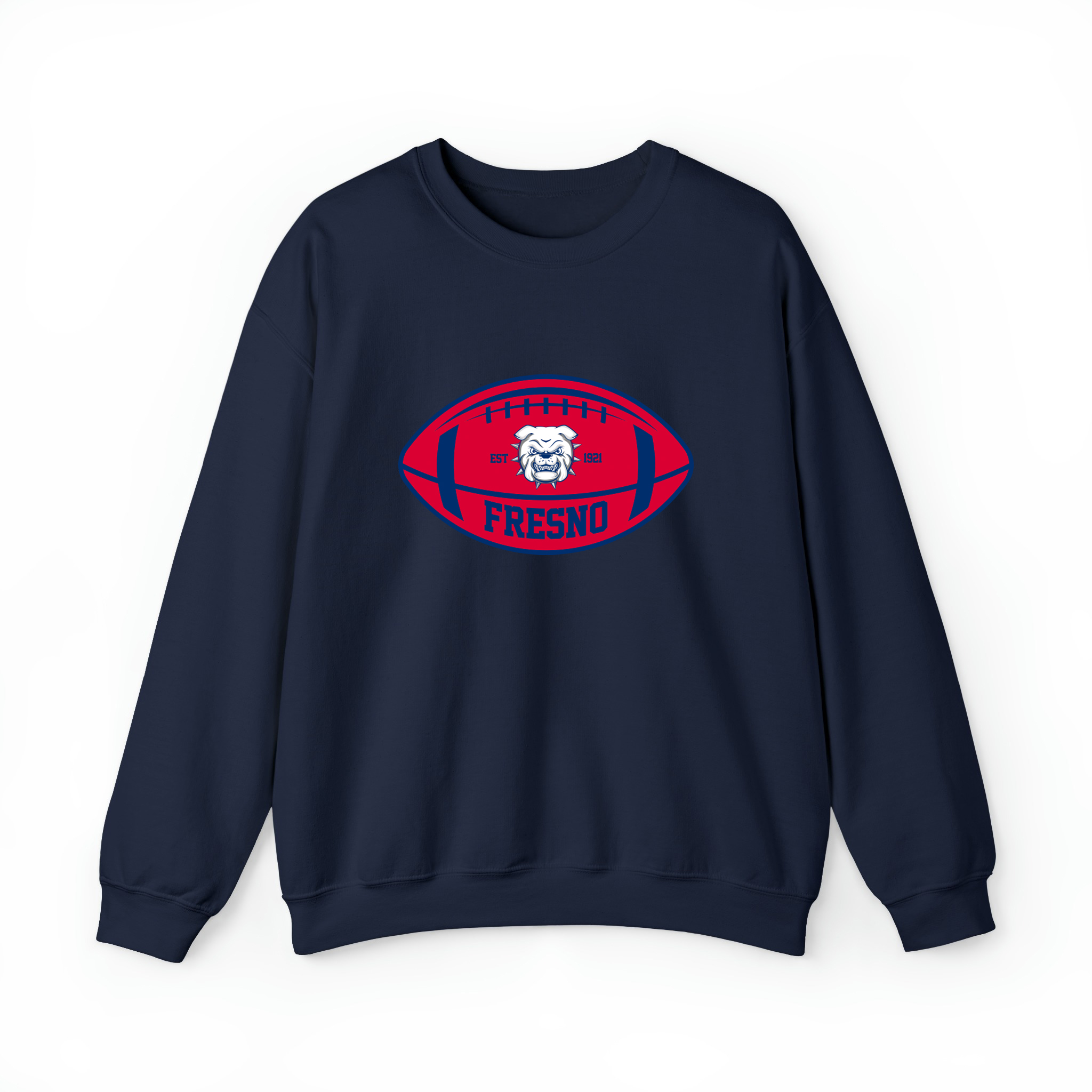 Fresno Team Colors Football Unisex Sweatshirt-Navy