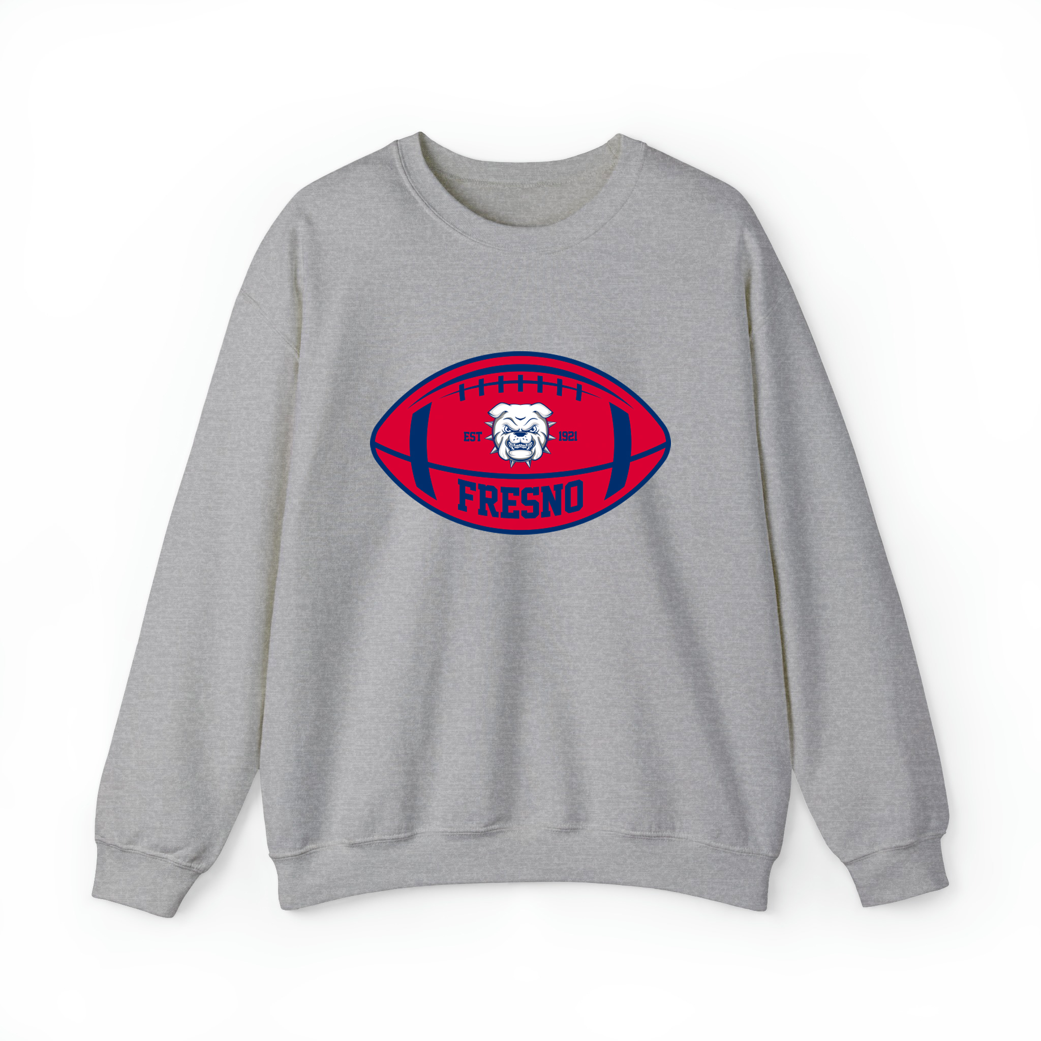 Fresno Team Colors Football Unisex Sweatshirt-Sport Grey