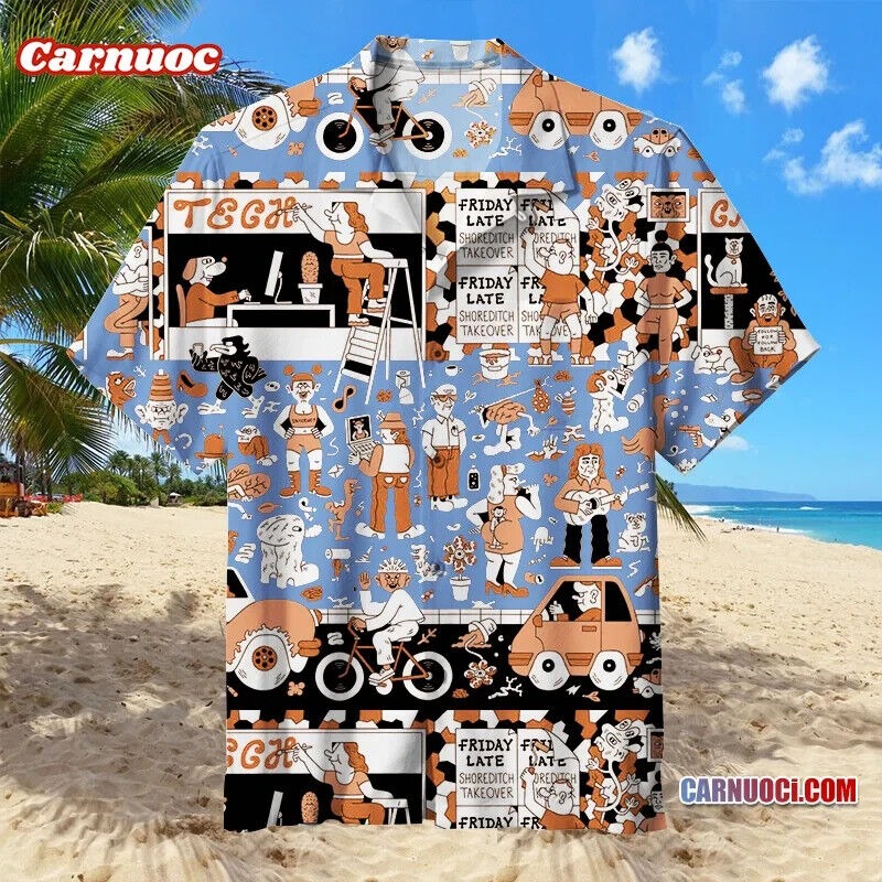 Friday Late Hawaiian Shirt, Gift For Men and Women S-5XL US Size