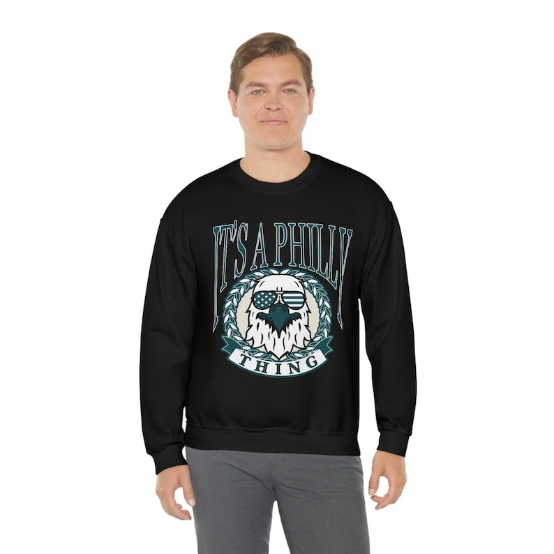 Funny Philadelphia Football Sweatshirt, Vintage Philadelphia Football Unisex Sweatshirt black