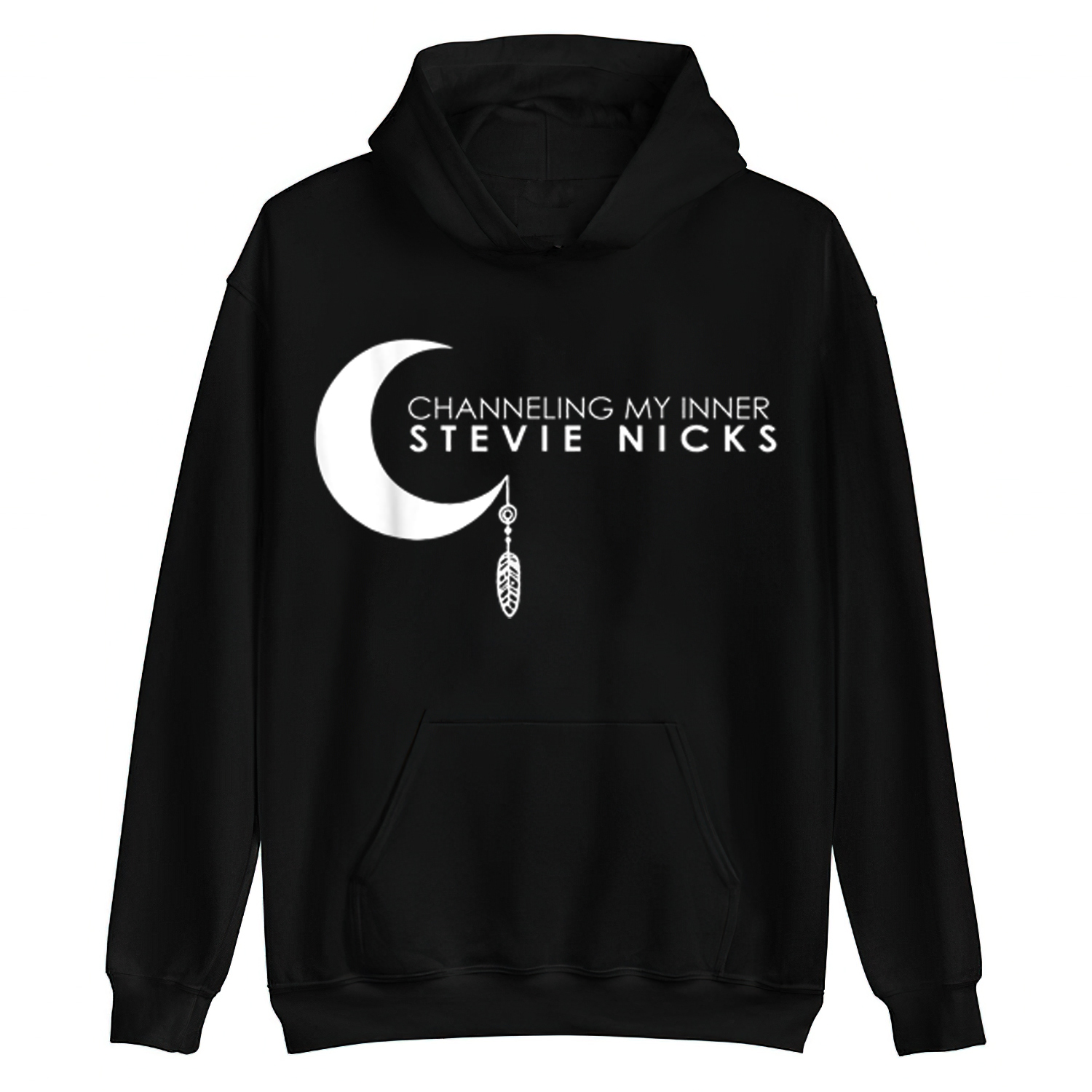 Funny Stevie Shirt Nicks Love Music Channeling My Inner Hoodie-Black