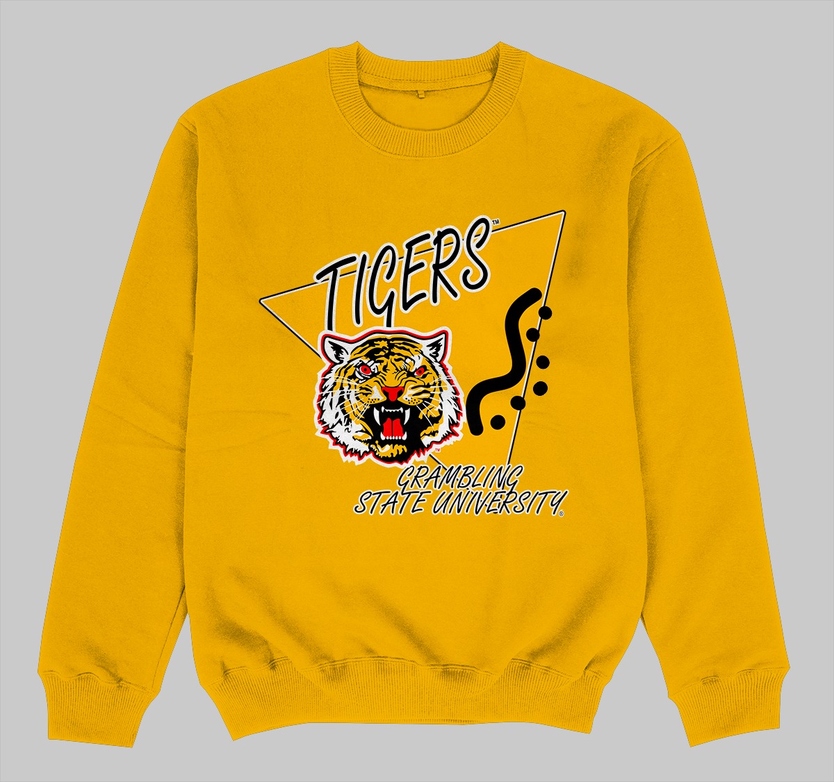 GRAMBLING STATE BEEPER CREWNECK SWEATSHIRT GOLD COLOR