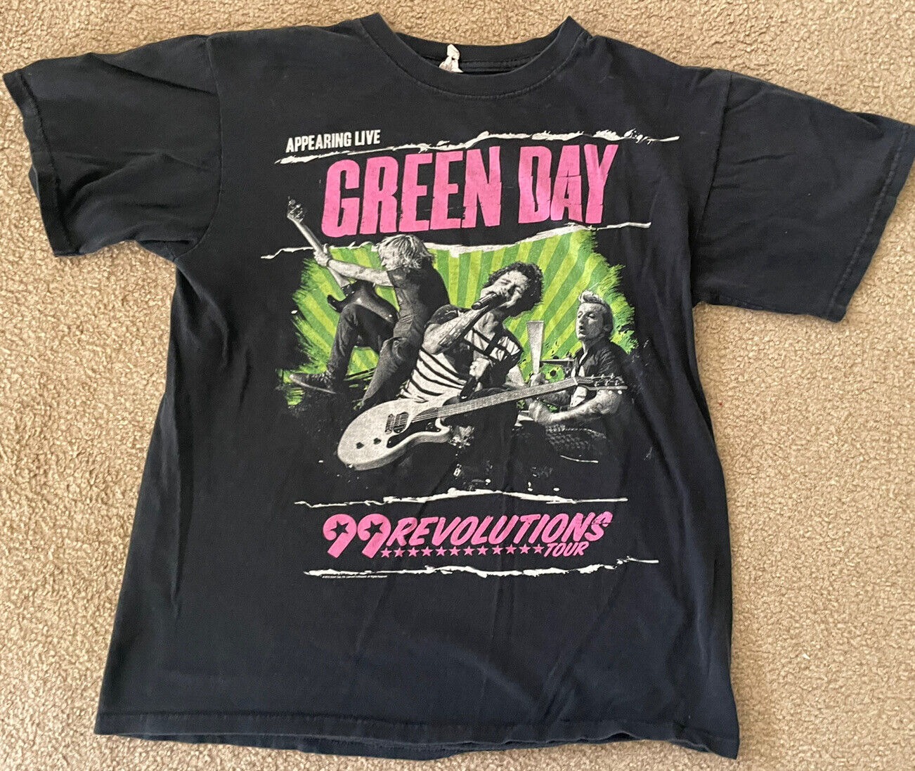 GREEN DAY 99 REVOLUTIONS WORLD TOUR CONCERT T SHIRT PUNK ROCK