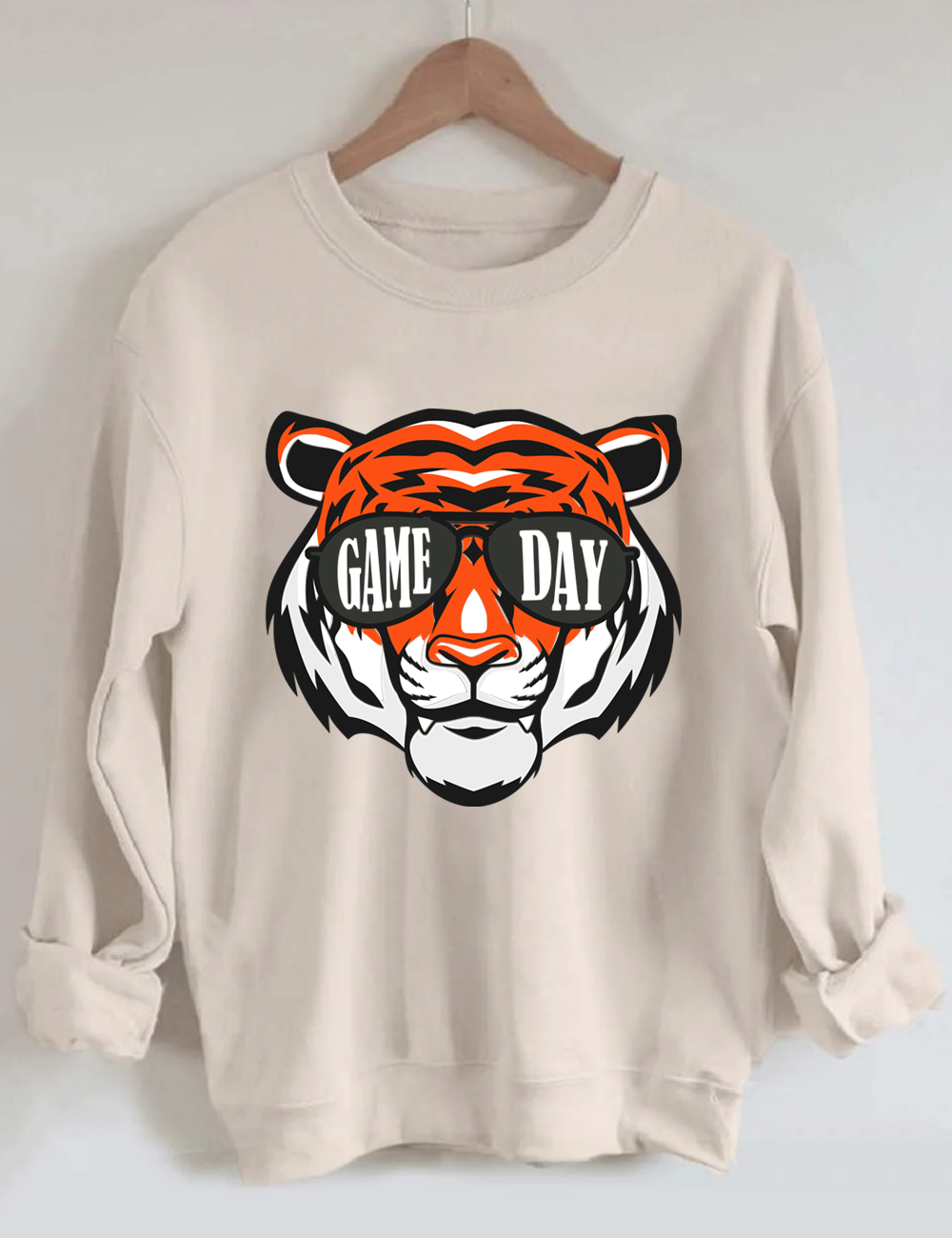 Game Day Bengals Football Unisex Sweatshirt Sand