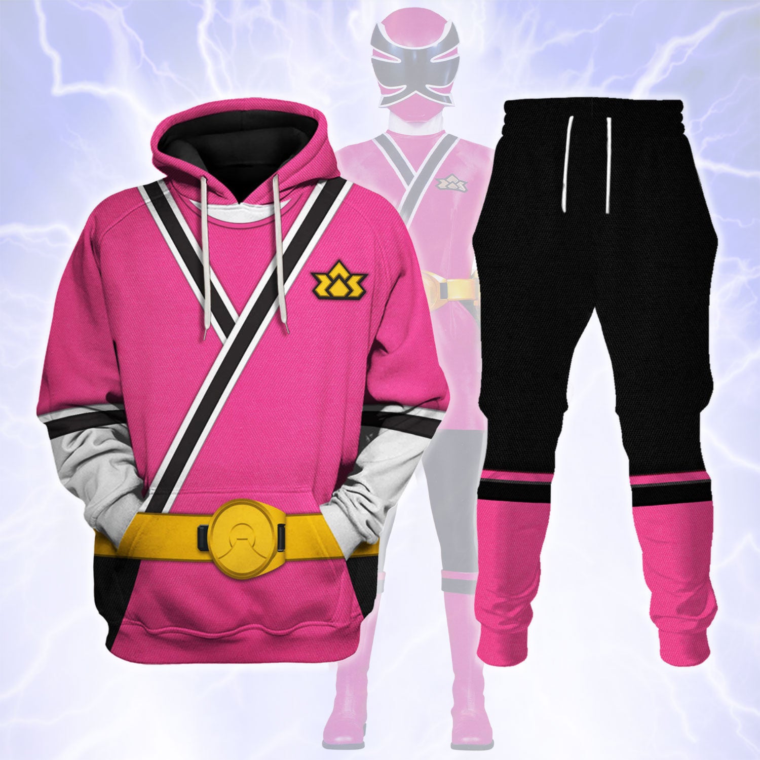 GearHomie Pink Power Rangers Samurai track suit 