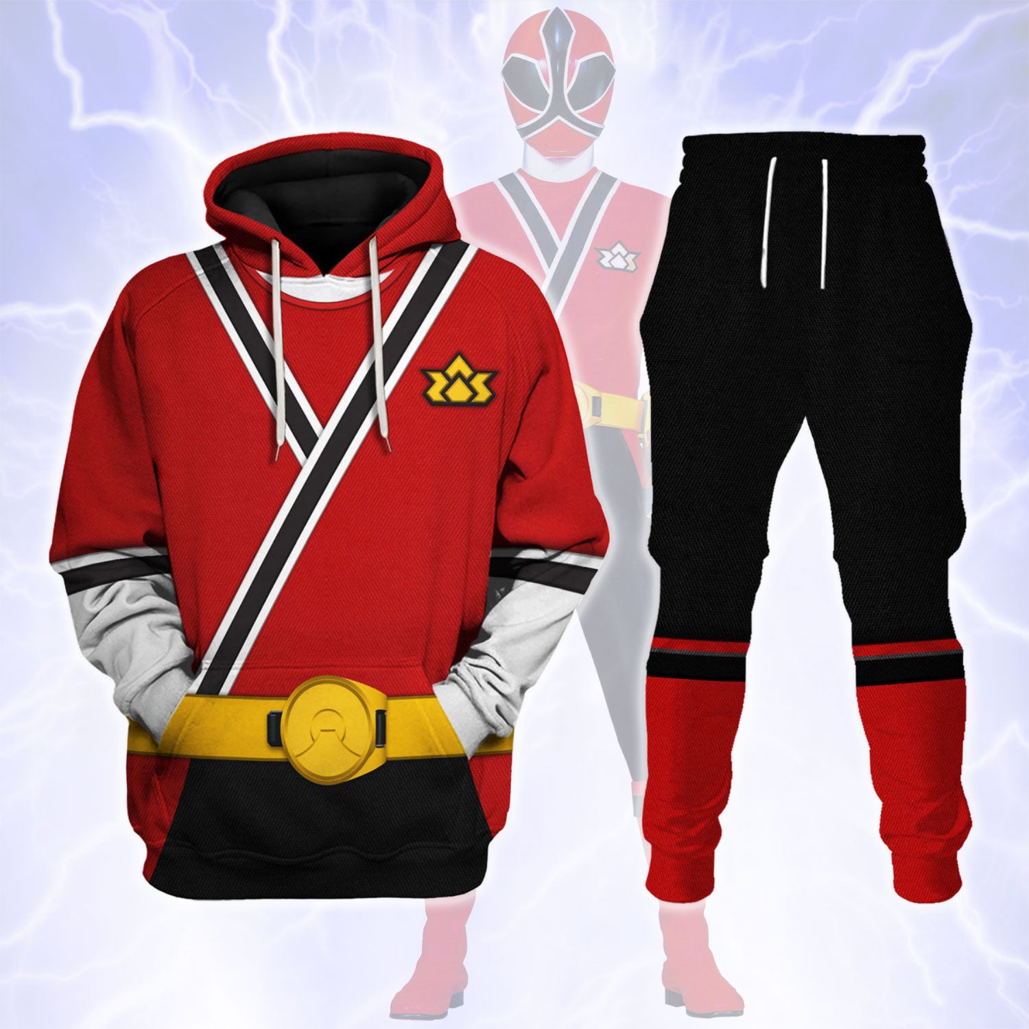 GearHomie Red Power Rangers Samurai track suit