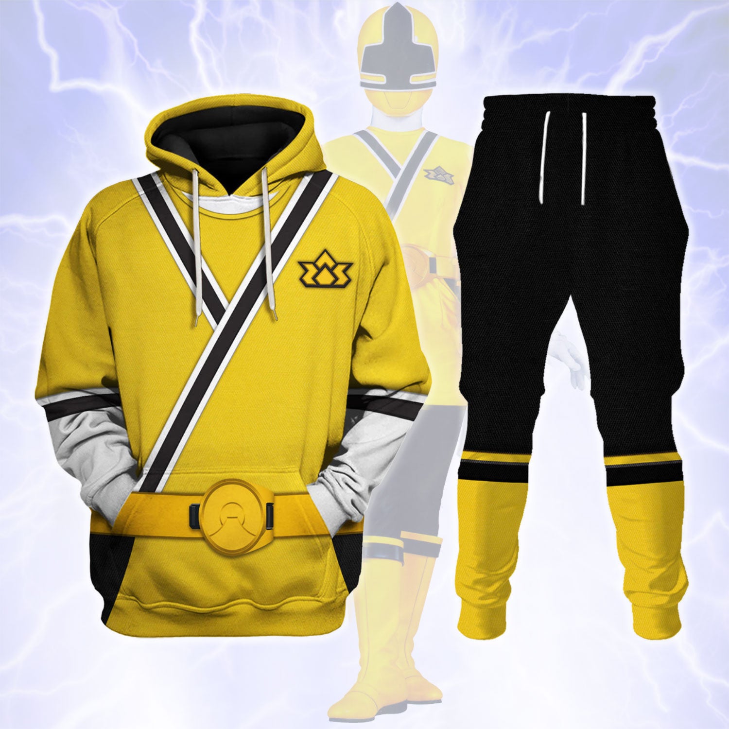 GearHomie Yellow Power Rangers Samurai track suit 