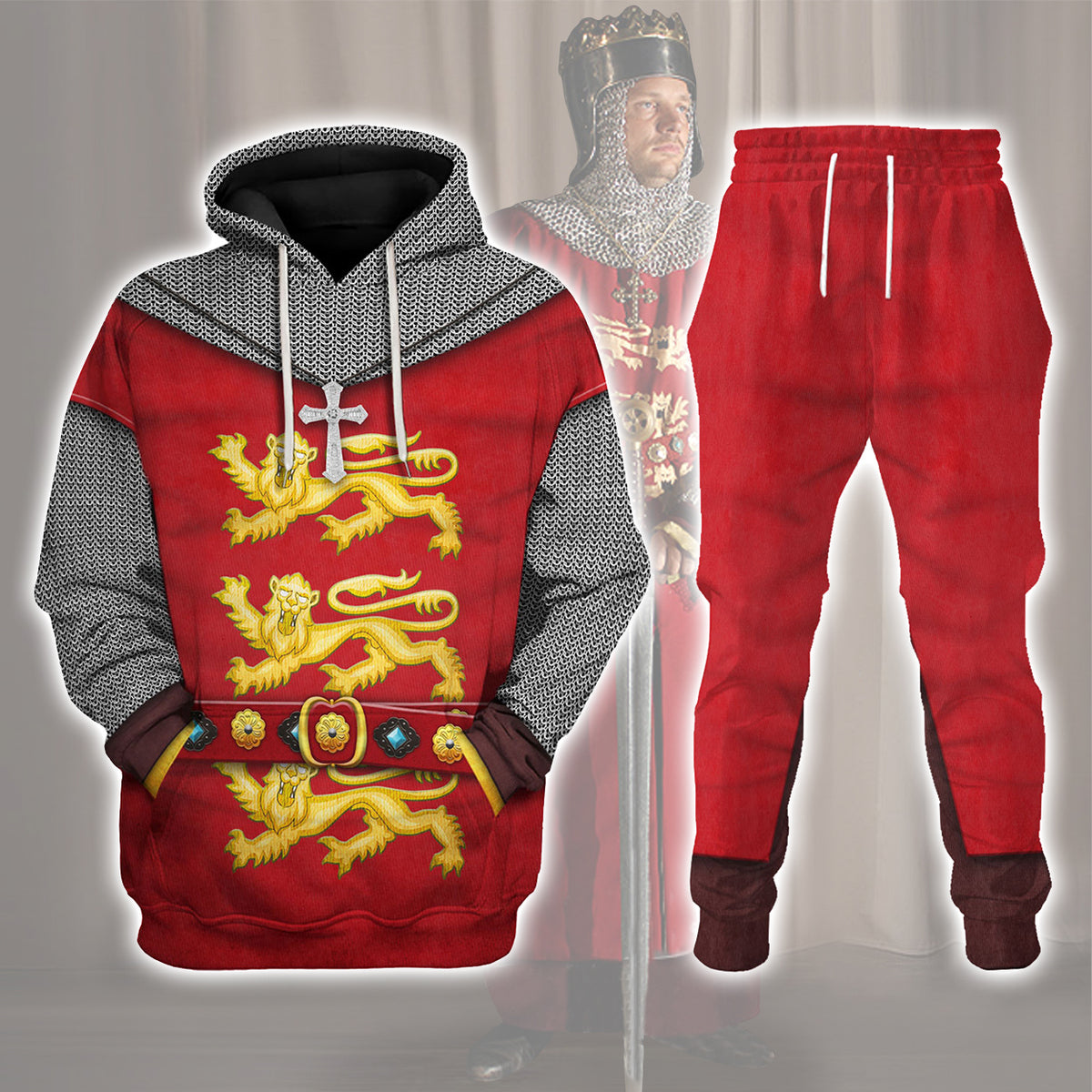 Gearhomie 1189â1192 Crusader King Knights Costume Track suit 