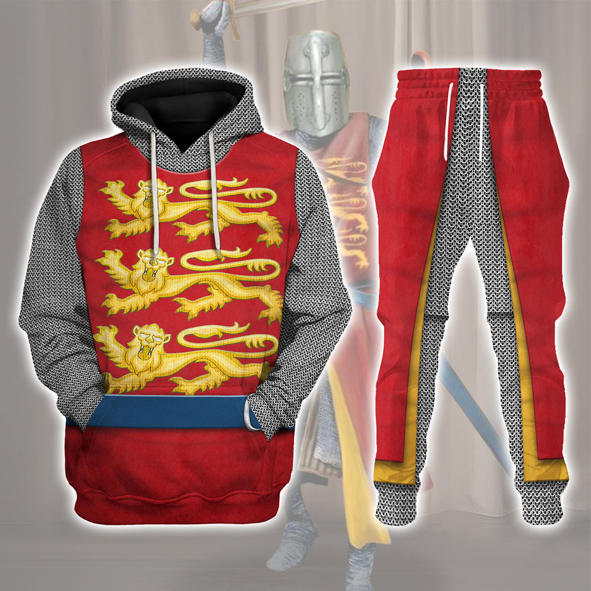 Gearhomie 12th Century English Knights Costume Track suit