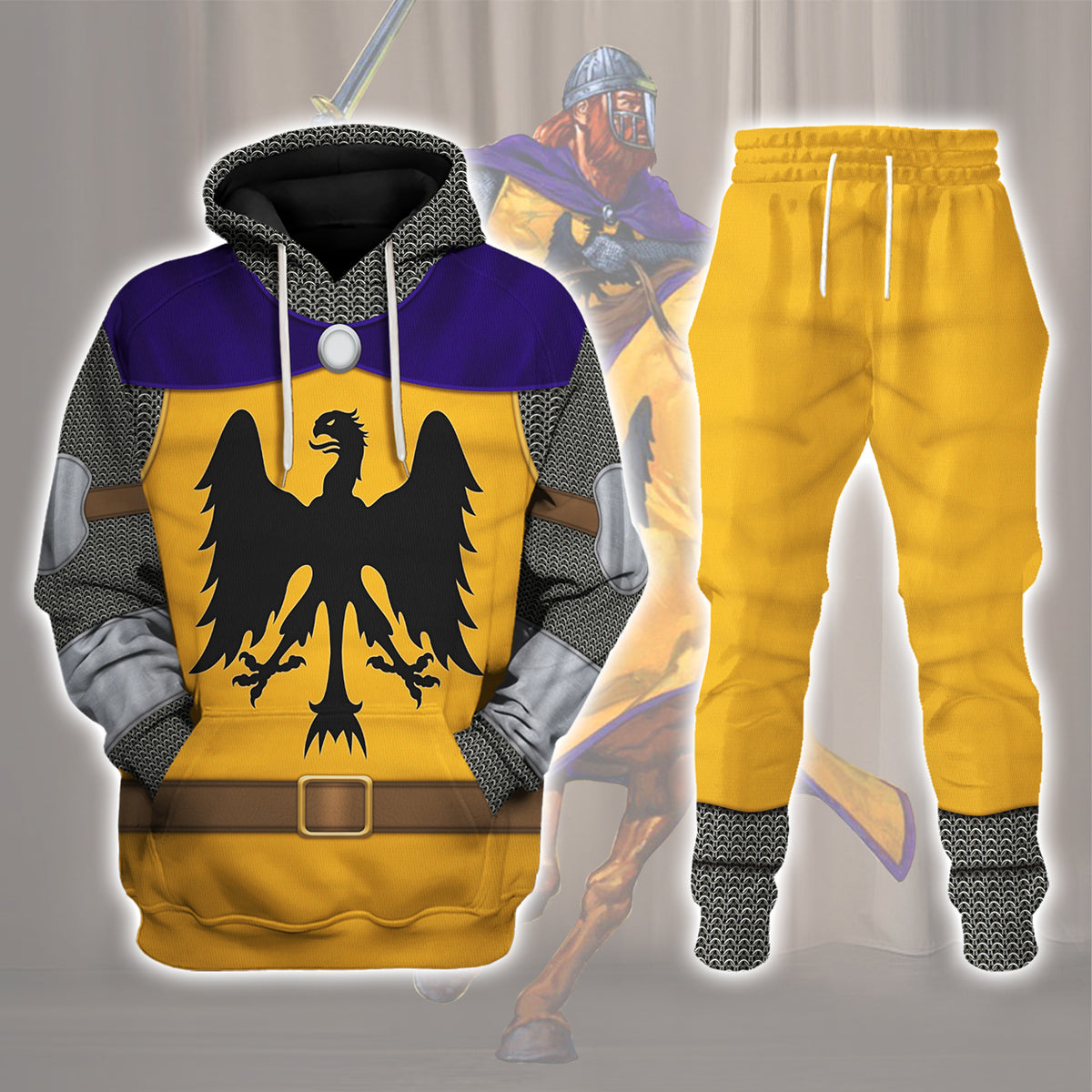 Gearhomie 12th Century Holy Roman Empire Knight Costume Track suit 