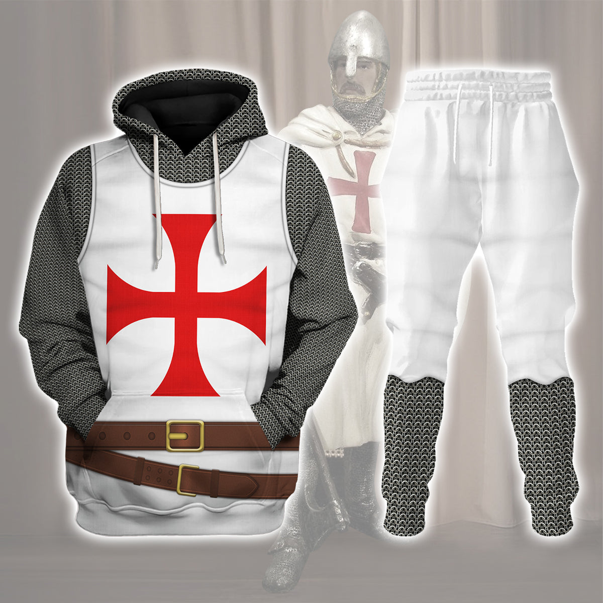 Gearhomie 12th Century Knights Templar Costume Track suit 