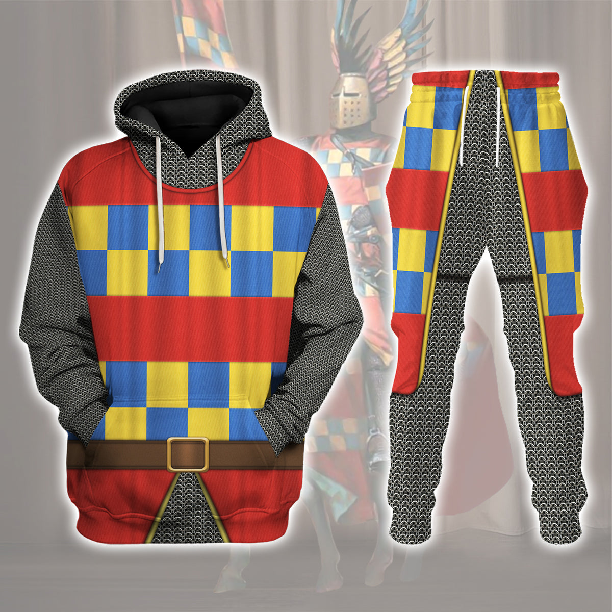 Gearhomie 14th Century Holy Roman Empire Knight Costume Track suit 