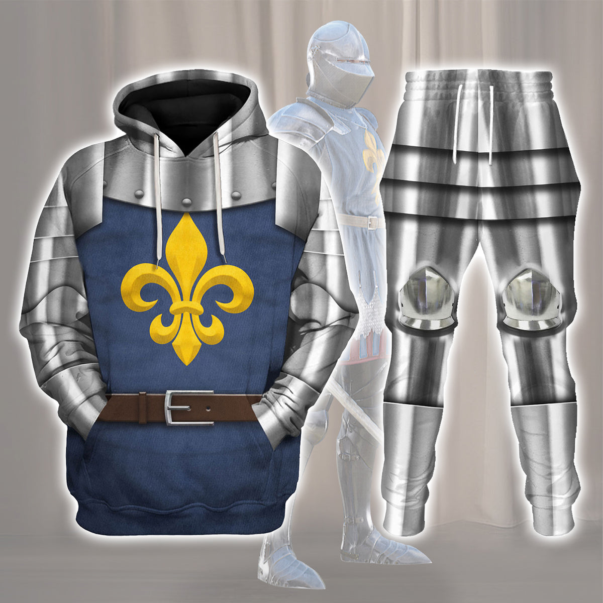 Gearhomie 15th Century French Knight Costume Track suit 