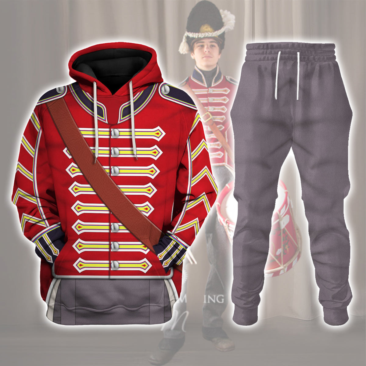 Gearhomie 23rd Foot ( Royal Welch Fuzileers ) Drummer (1812-1815) Uniform All Over Print Track suit 