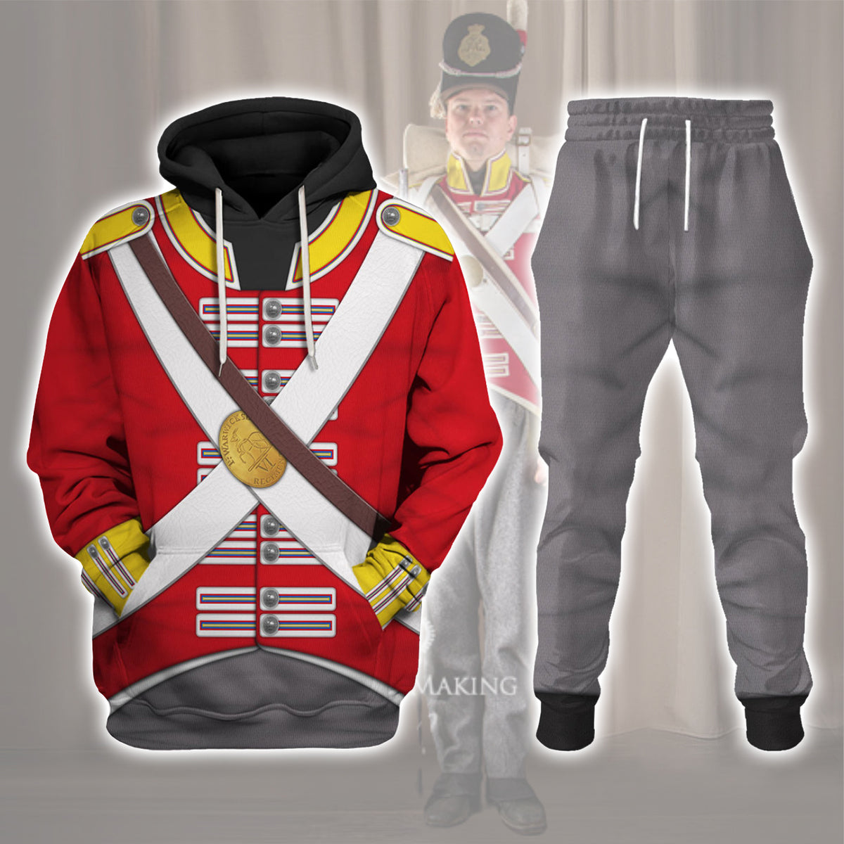 Gearhomie 6th Foot (Warwickshire) Private-Centre Company (1812-1815) Uniform All Over Print Track suit