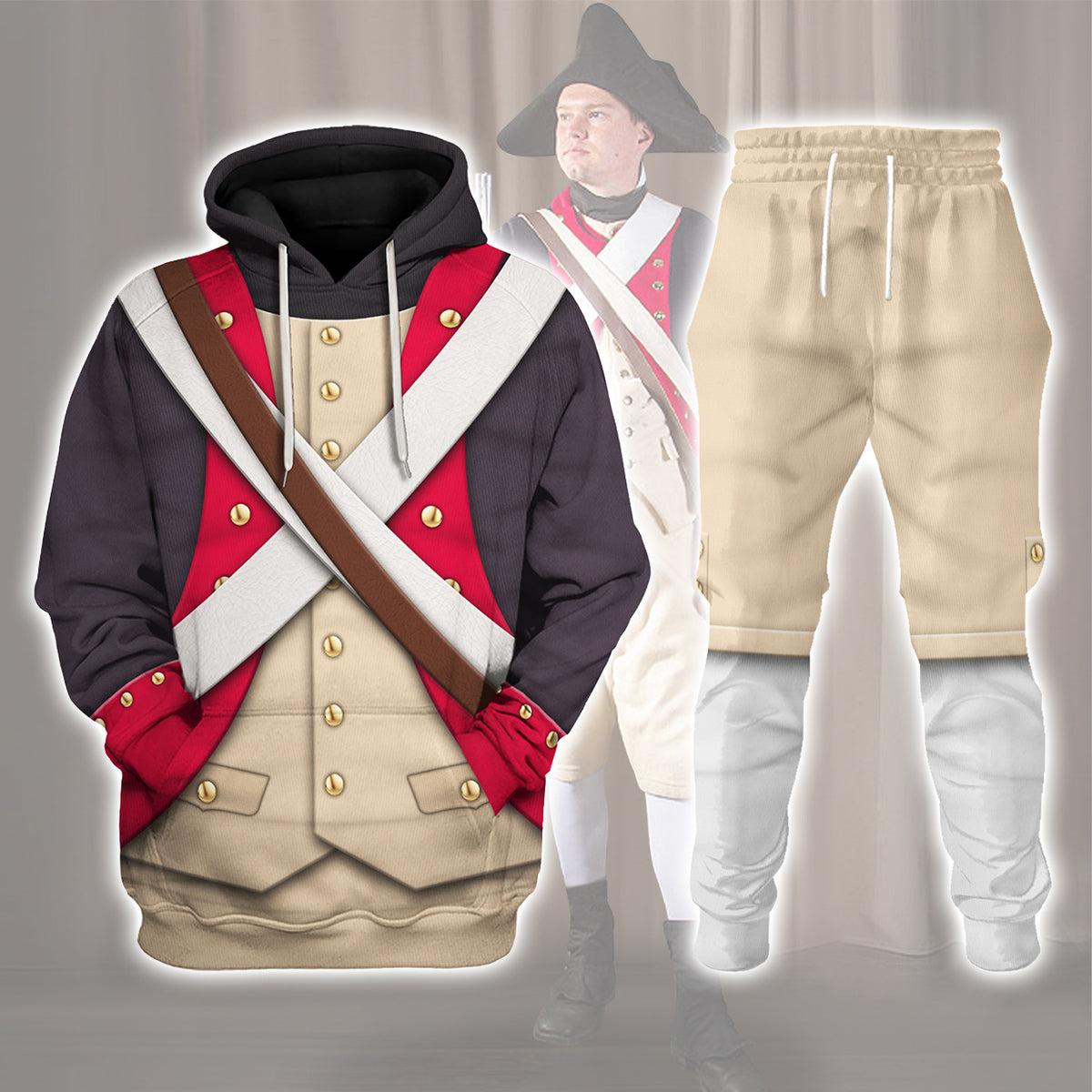 Gearhomie American Infantry-8th Continental Regiment-1783 Uniform All Over Print Track suit 