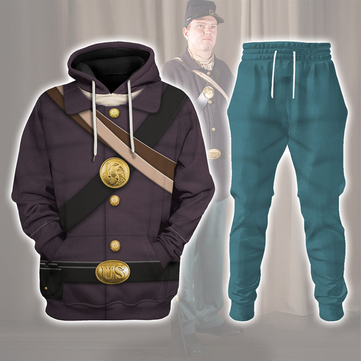 Gearhomie American Union Army-Infantry-Private Soldier Uniform All Over Print track suit 