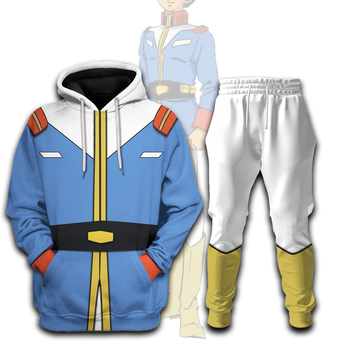 Gearhomie Amuro Ray Mobile Suit Gundam Costume All Over Print Track suit 