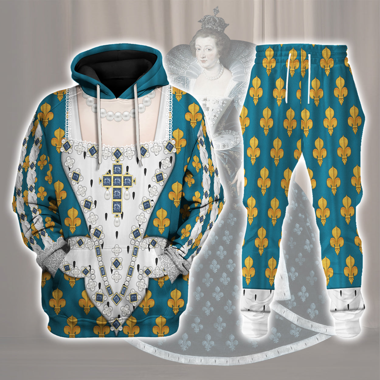 Gearhomie Anne of Austria Costume All Over Print track suit 