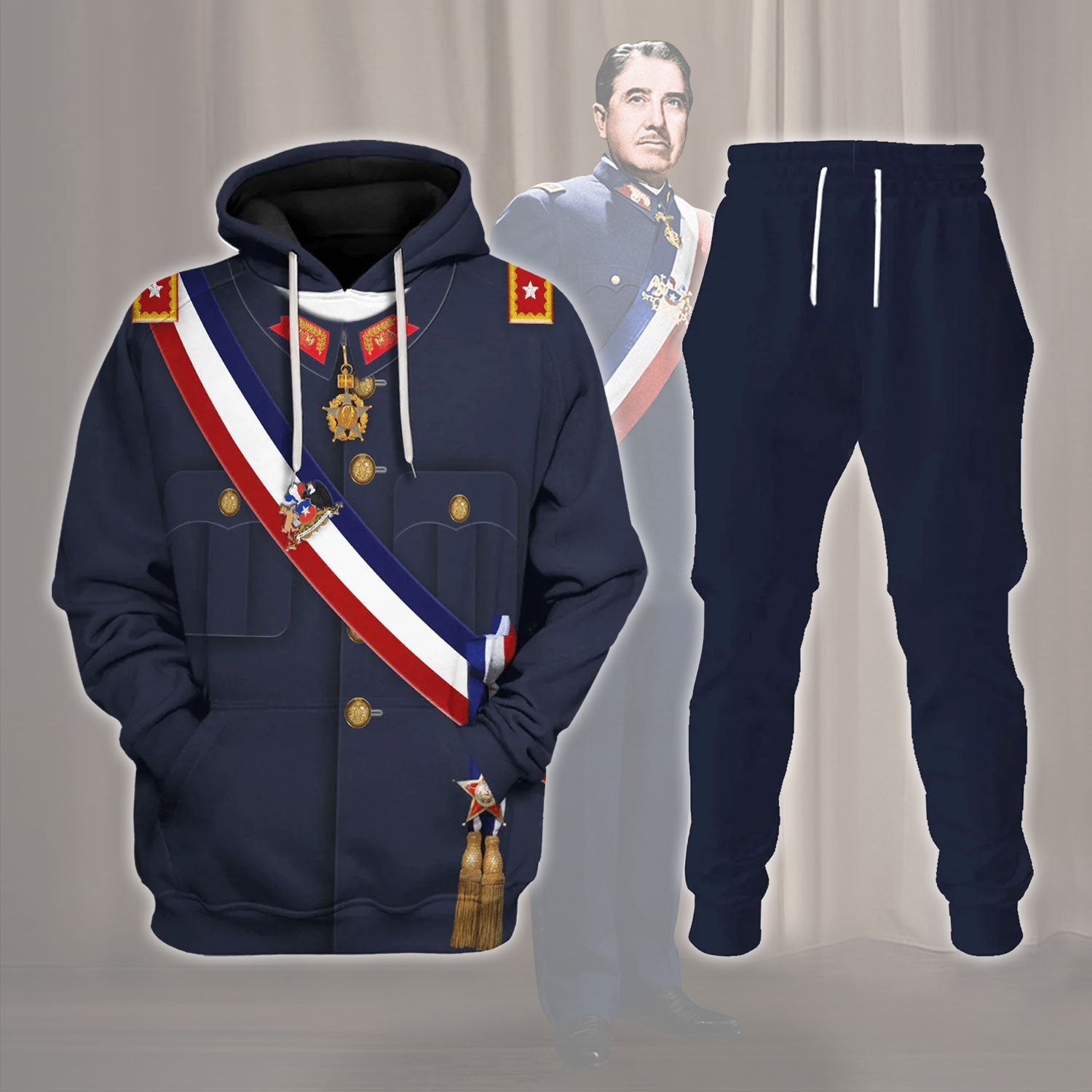 Gearhomie Augusto Pinochet 29th President Of Chile Costume track suit 