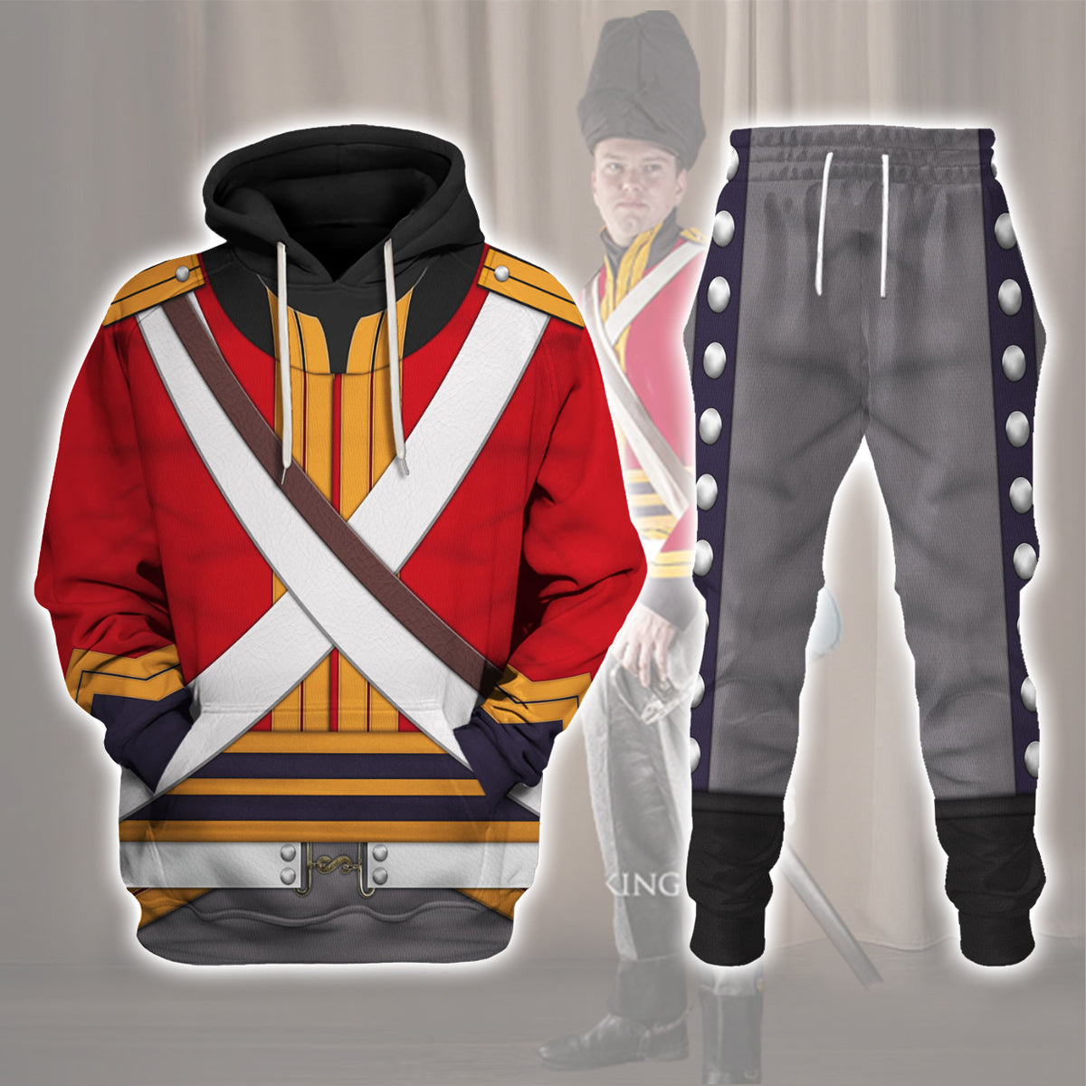 Gearhomie British 2nd Heavy Dragoon-Scots Greys-Campaign Dress (1812-1815) Uniform All Over Print track suit 