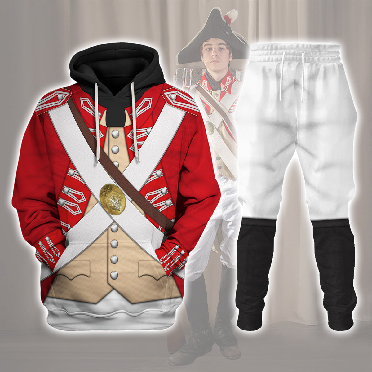 Gearhomie British 33rd Regiment Of Foot Uniform All Over Print track suit 