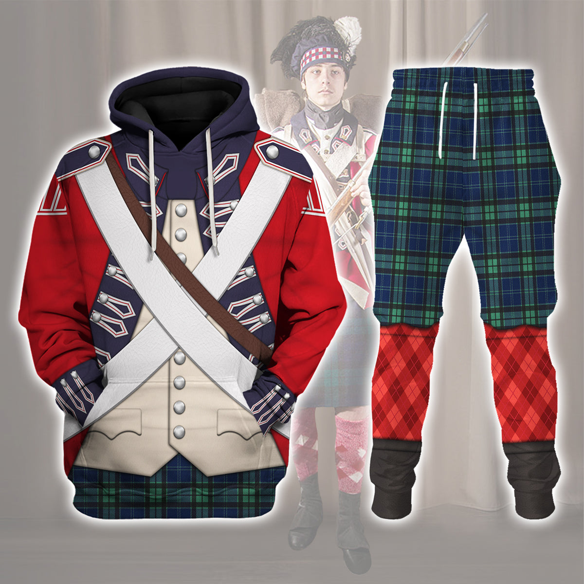 Gearhomie British 42nd Highland Infantry-1776-1783 Uniform All Over Print track suit 