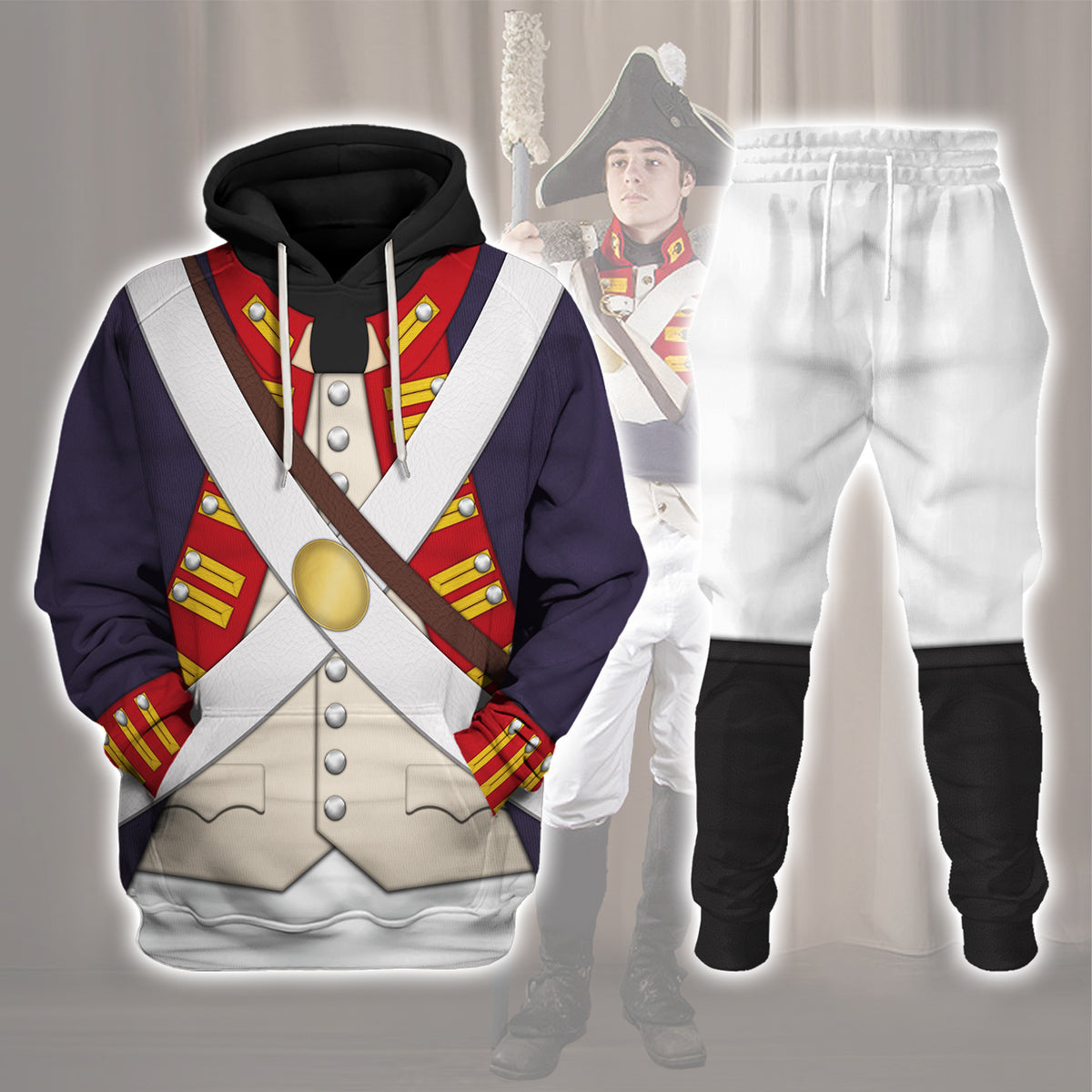 Gearhomie British Foot Artillery-1776-1783 Uniform All Over Print track suit