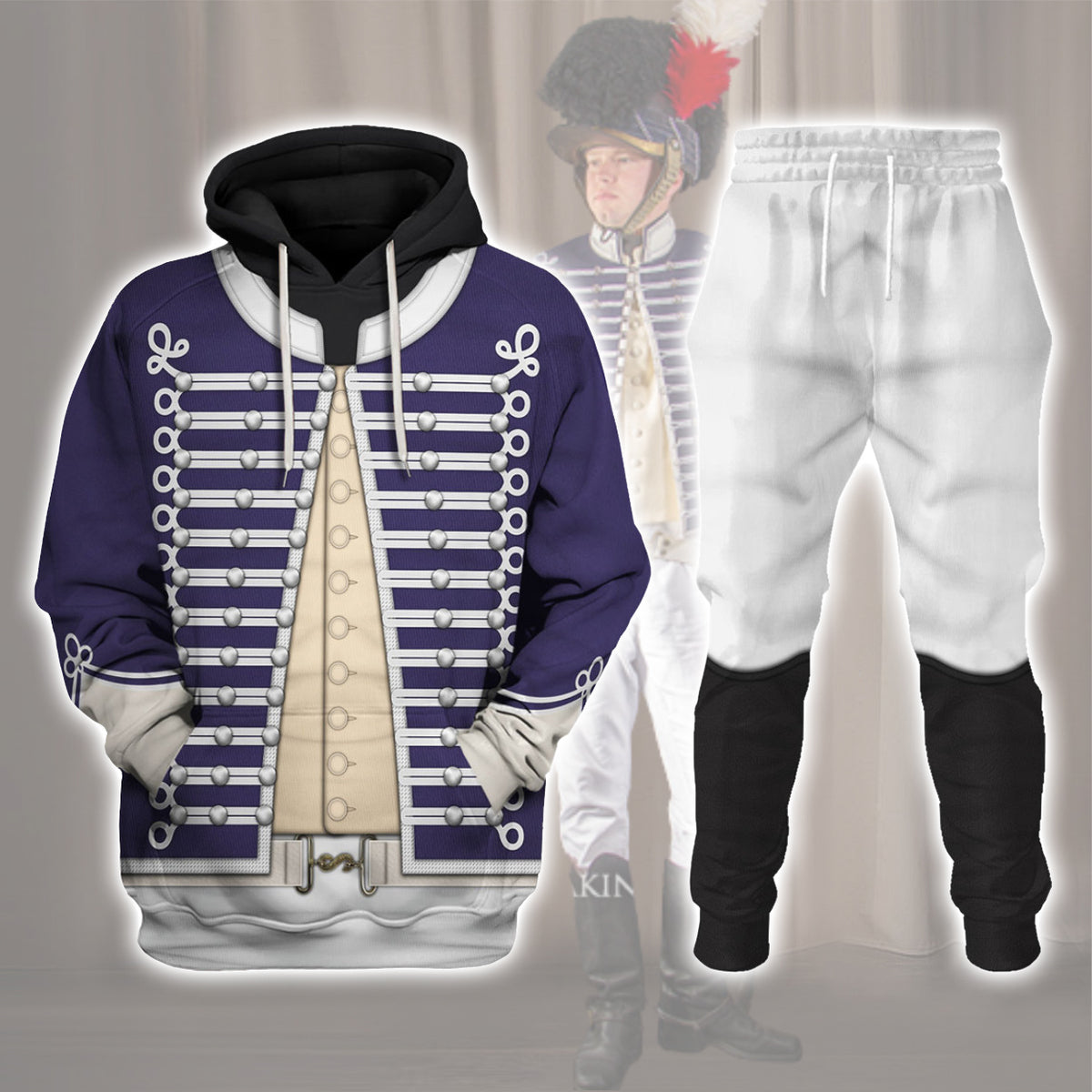 Gearhomie British Light Dragoon-Officer (1796-1802) Uniform All Over Print track suit