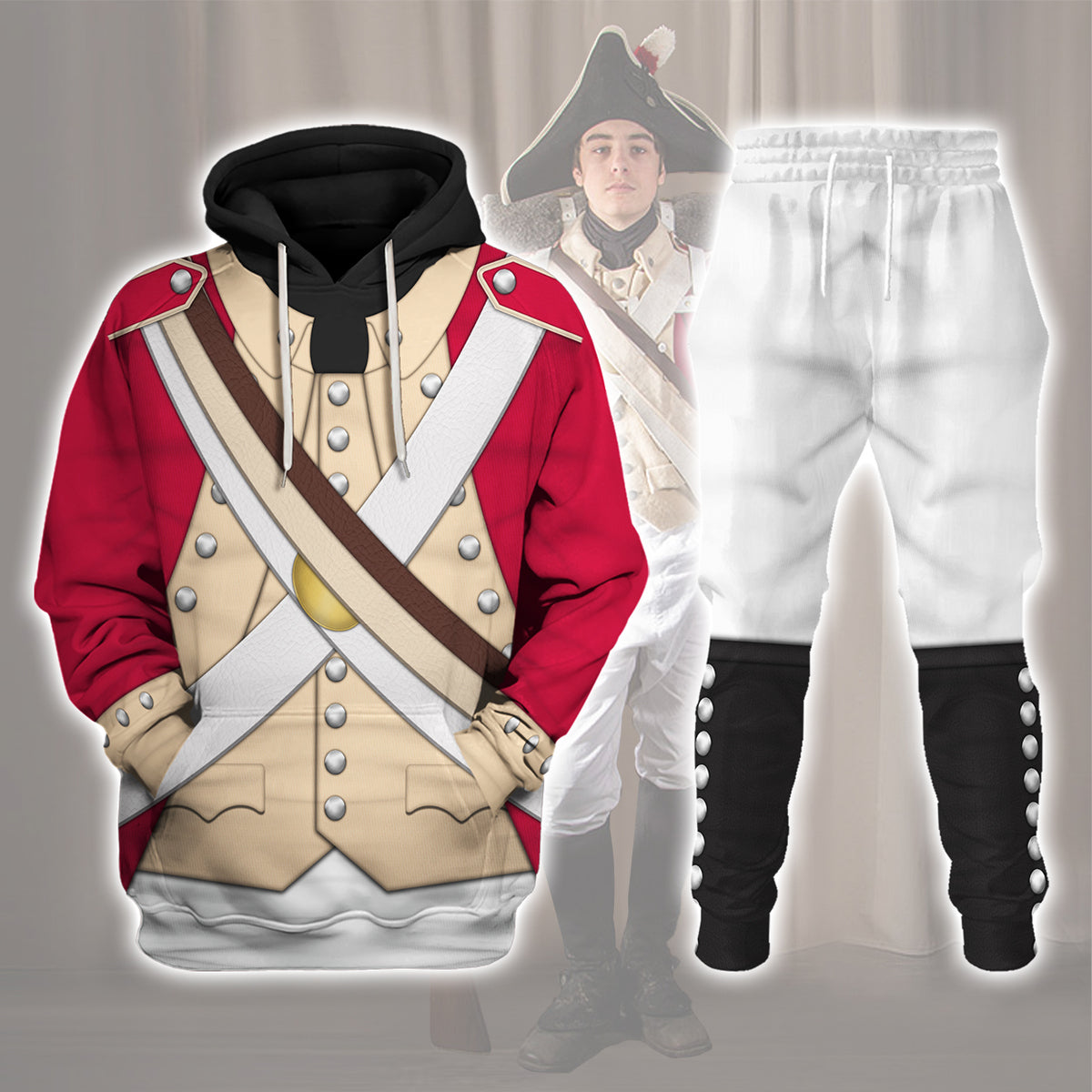 Gearhomie British Marine-Centre Company (1776-1783) Uniform All Over Print Track suit 