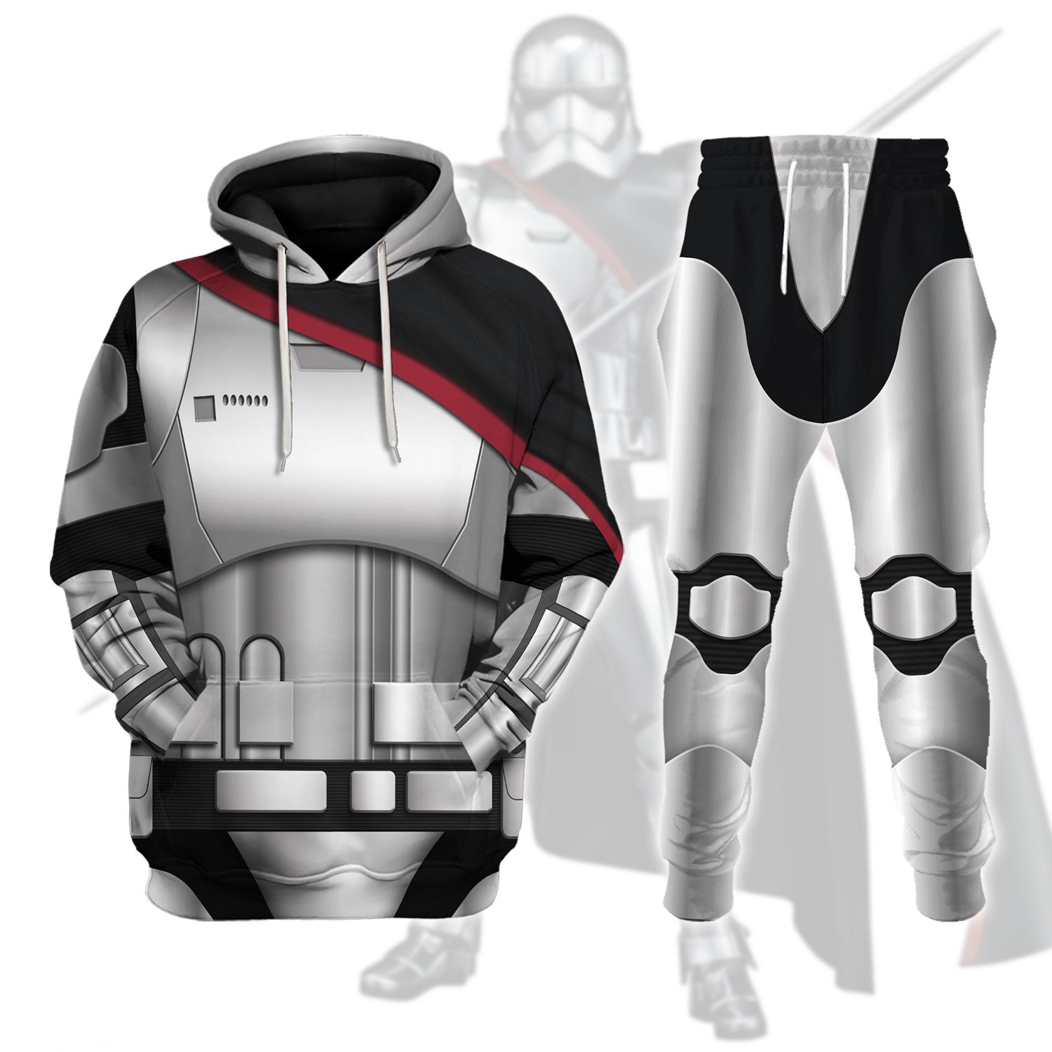 Gearhomie Captain Phasma's Armor Costume track suit 