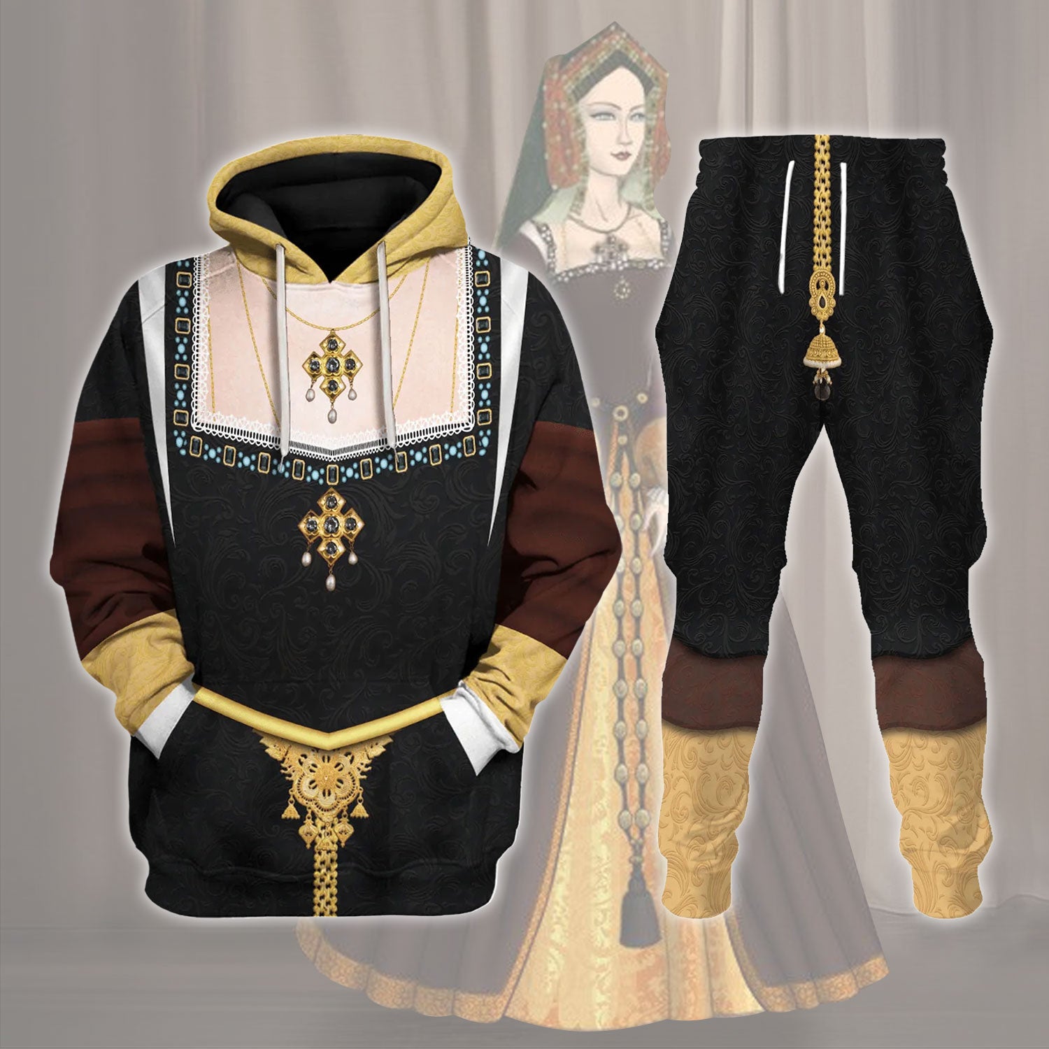 Gearhomie Catherine of Aragon Queen of England Costume track suit 