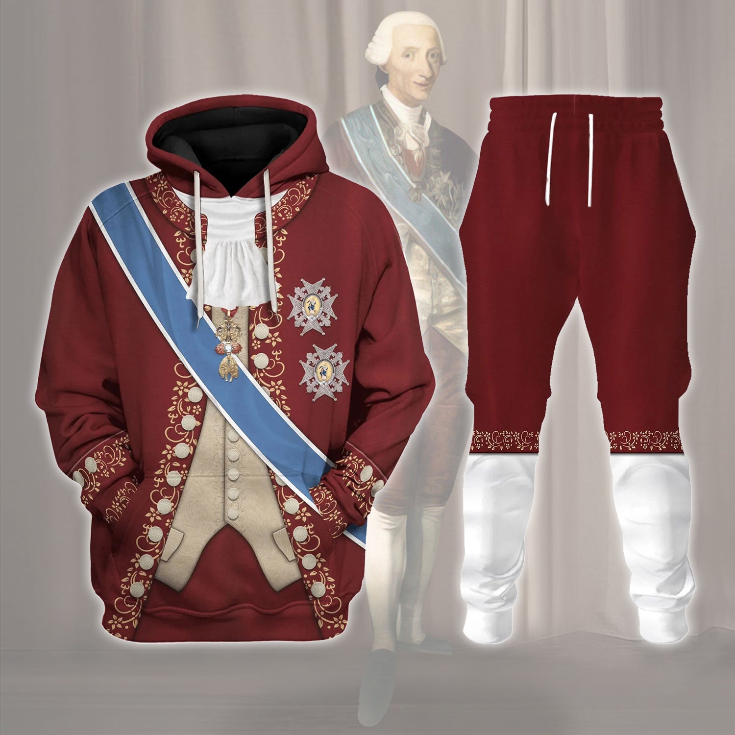 Gearhomie Charles III of Spain Costume track suit 