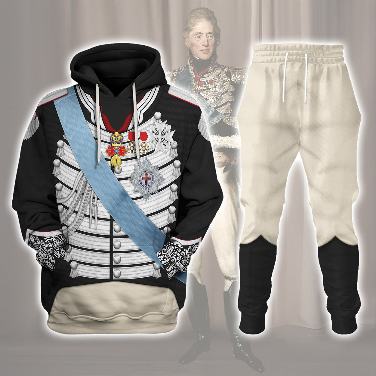 Gearhomie Charles X of France Lawrence Uniform All Over Print track suit 