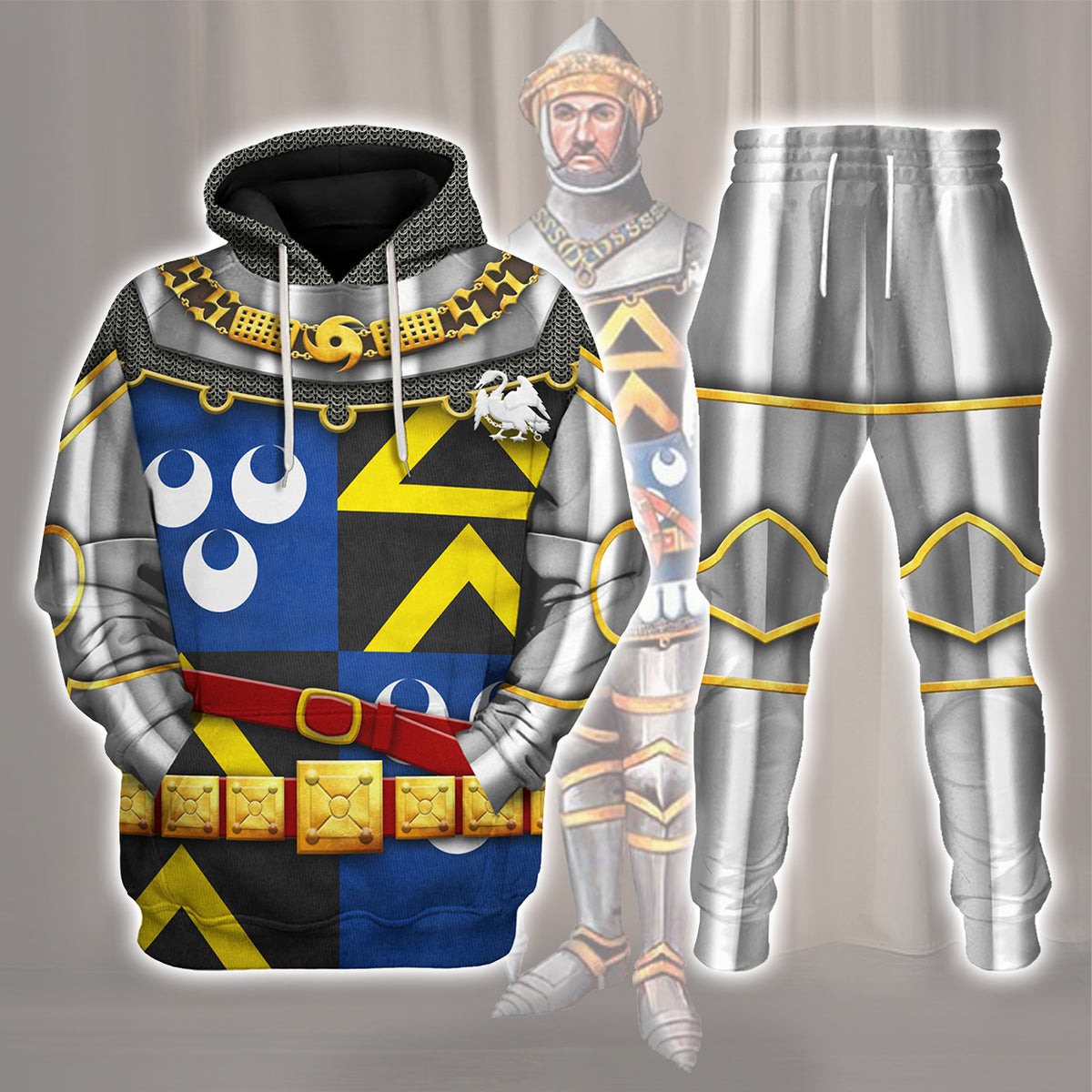 Gearhomie Edmund de Thorpe-Battle of Agincourt Knights Costume track suit 