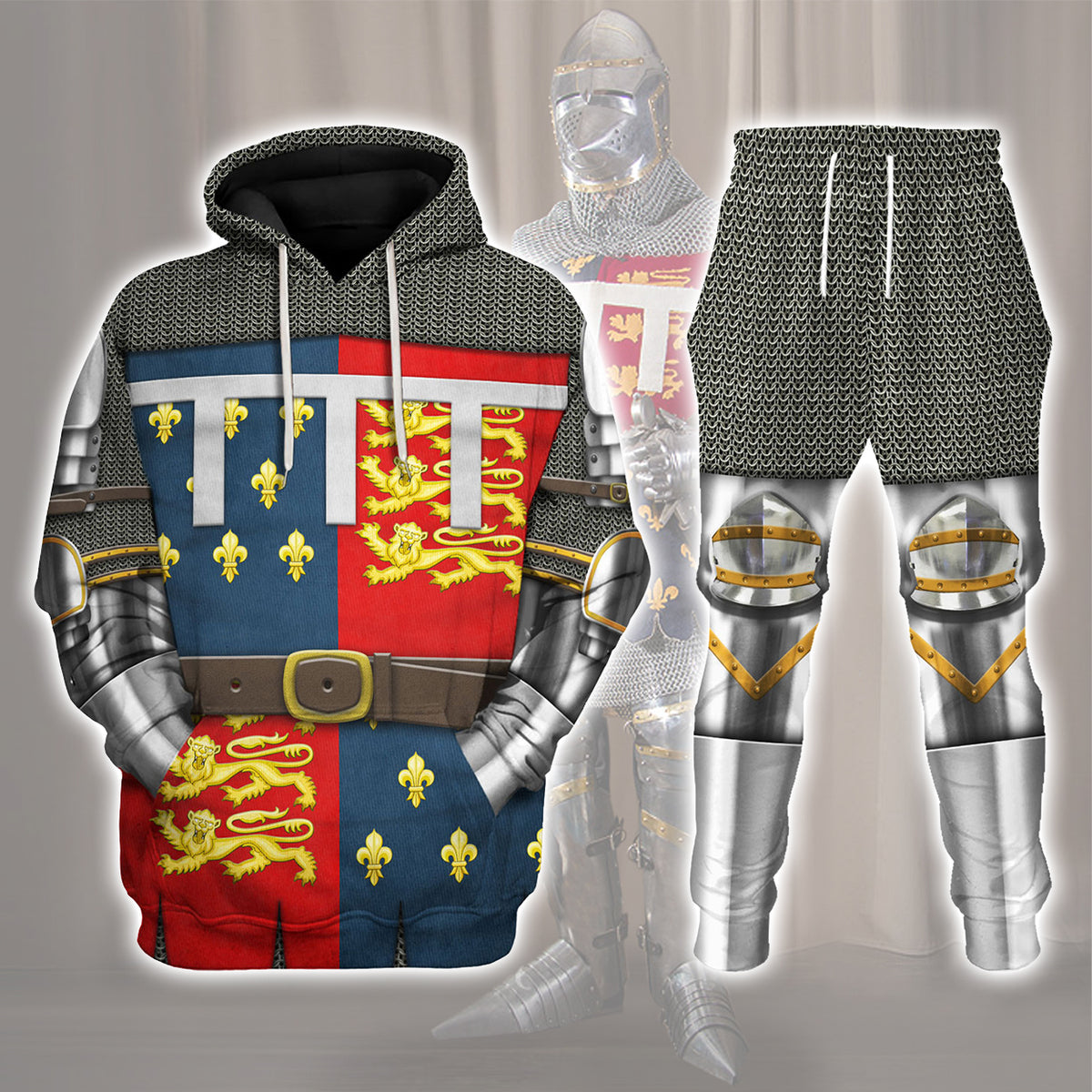 Gearhomie Edward The Black Prince- Battle of Poitiers- 1356 Costume track suit 