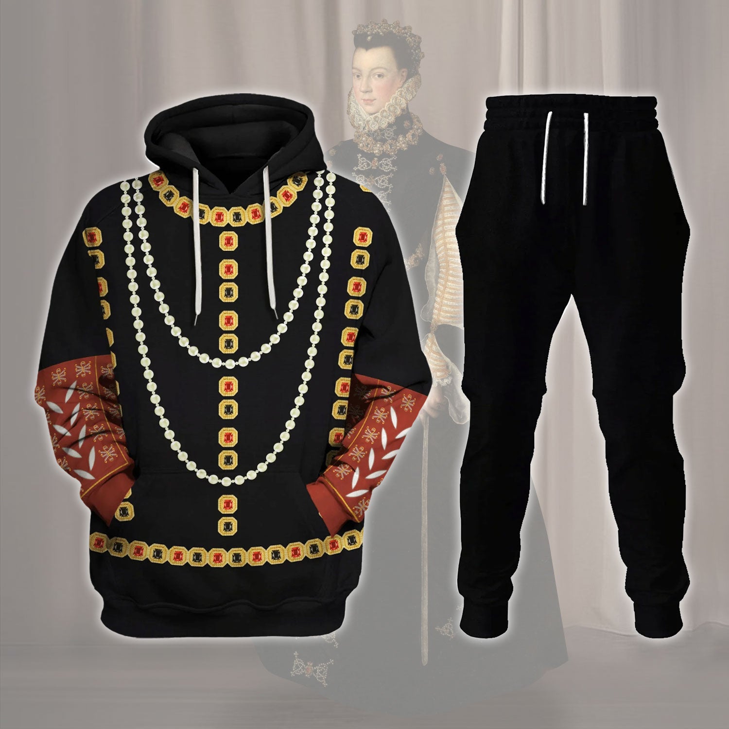 Gearhomie Elisabeth of Valois Queen of Spain Costume track suit 