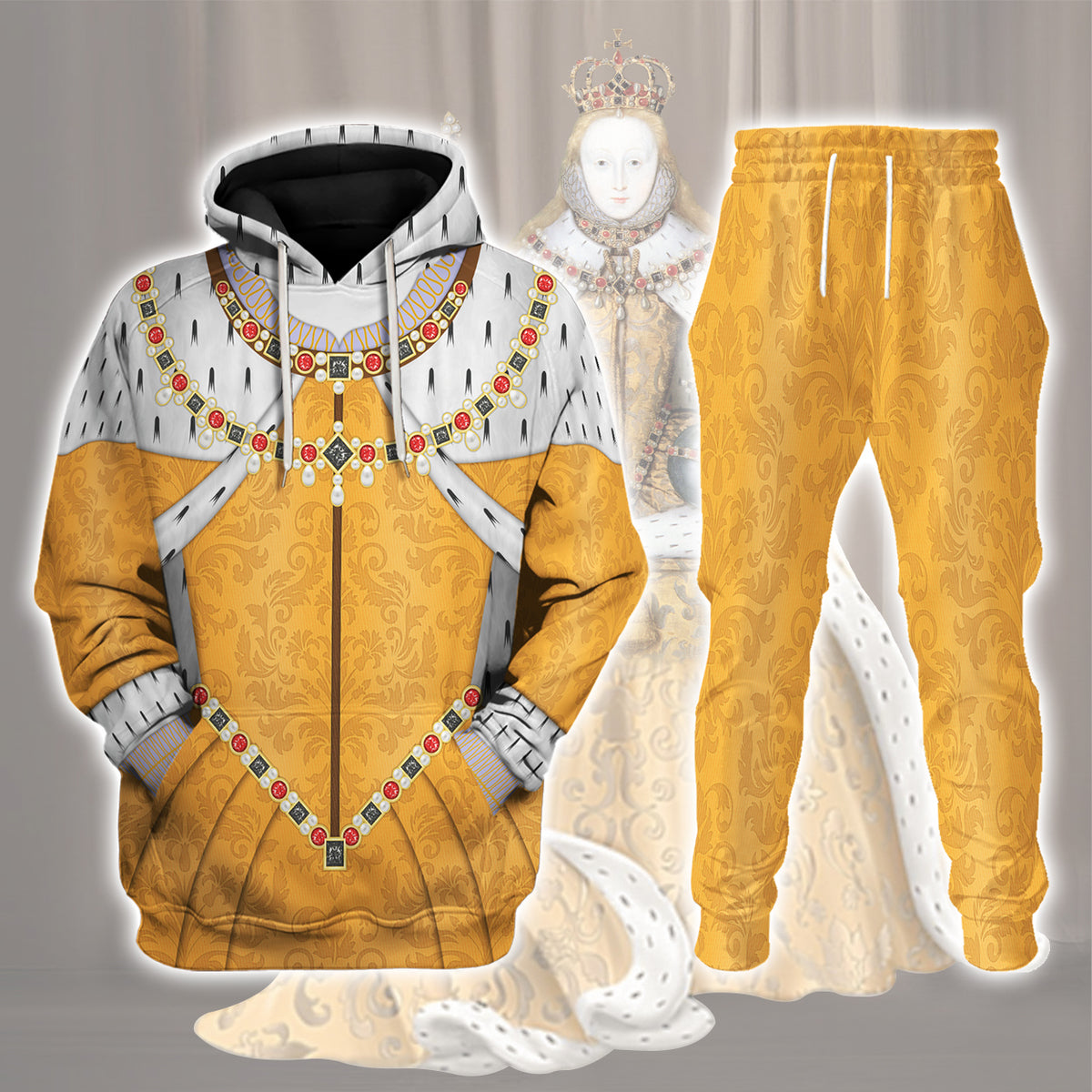 Gearhomie Elizabeth I of England Costume track suit 