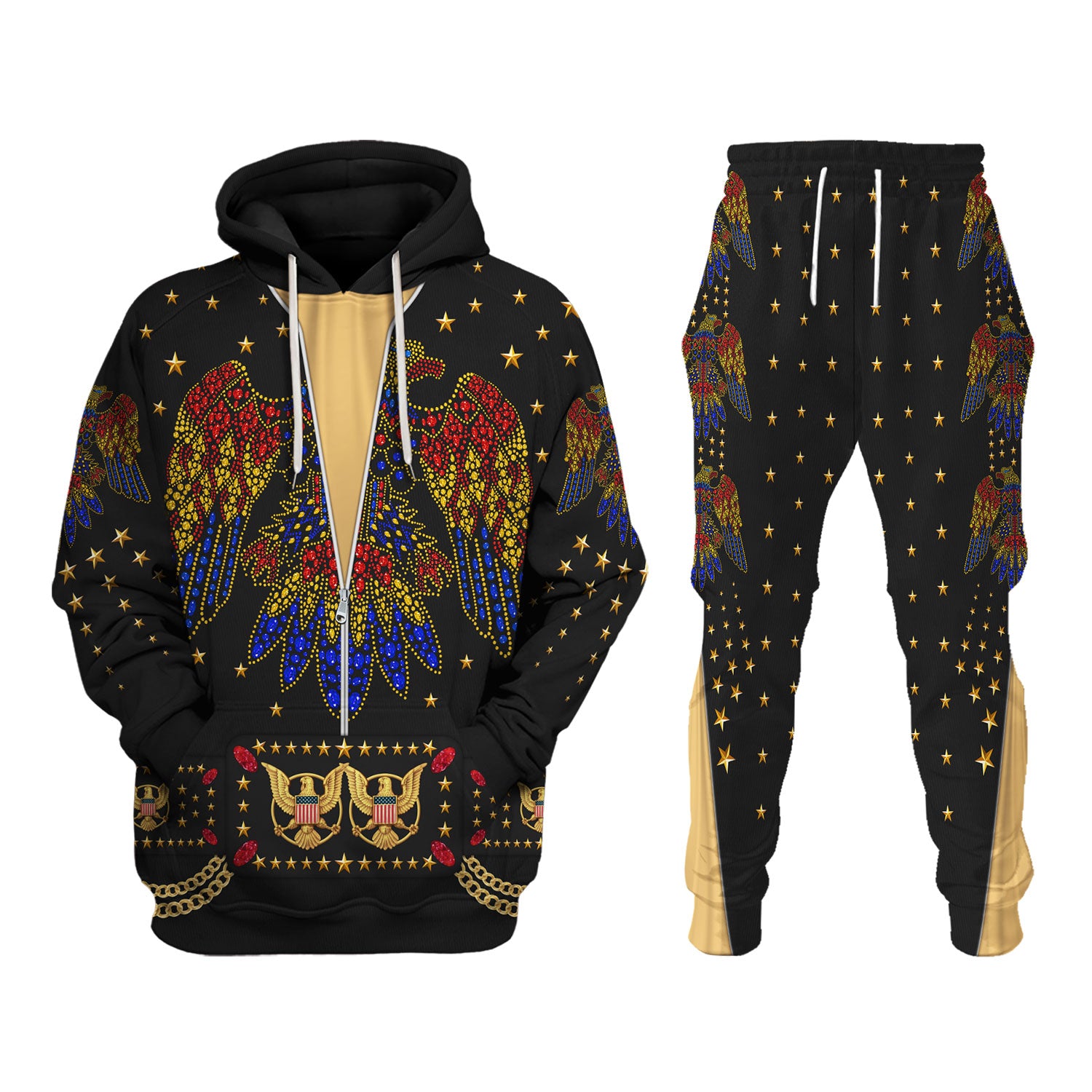 Gearhomie Elvis EAGLE Black Costume track suit 