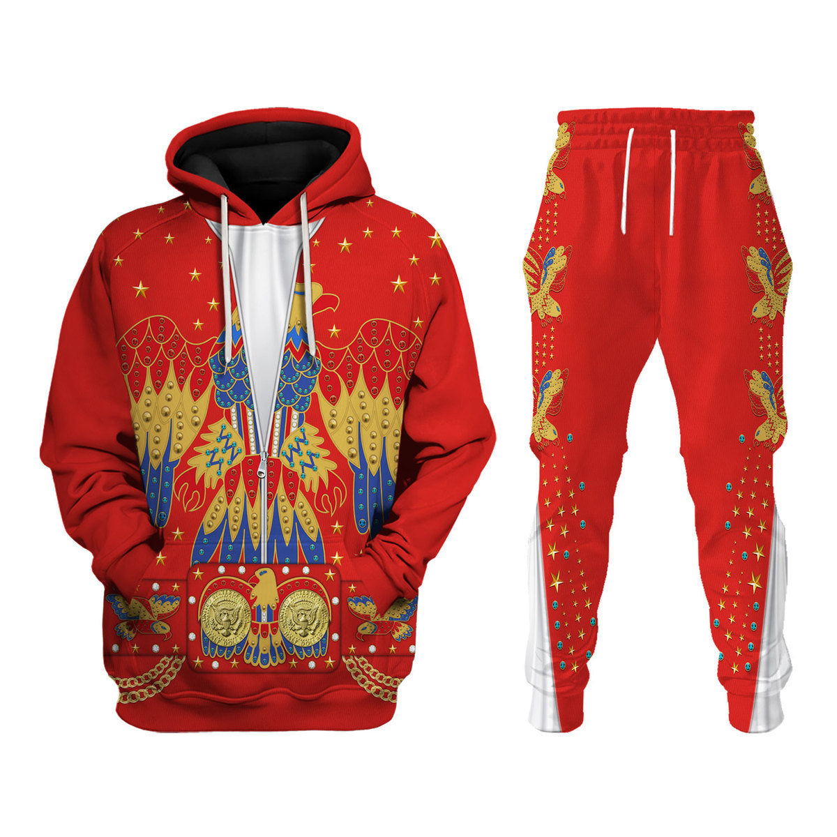 Gearhomie Elvis EAGLE Red Costume cosplay track suit 