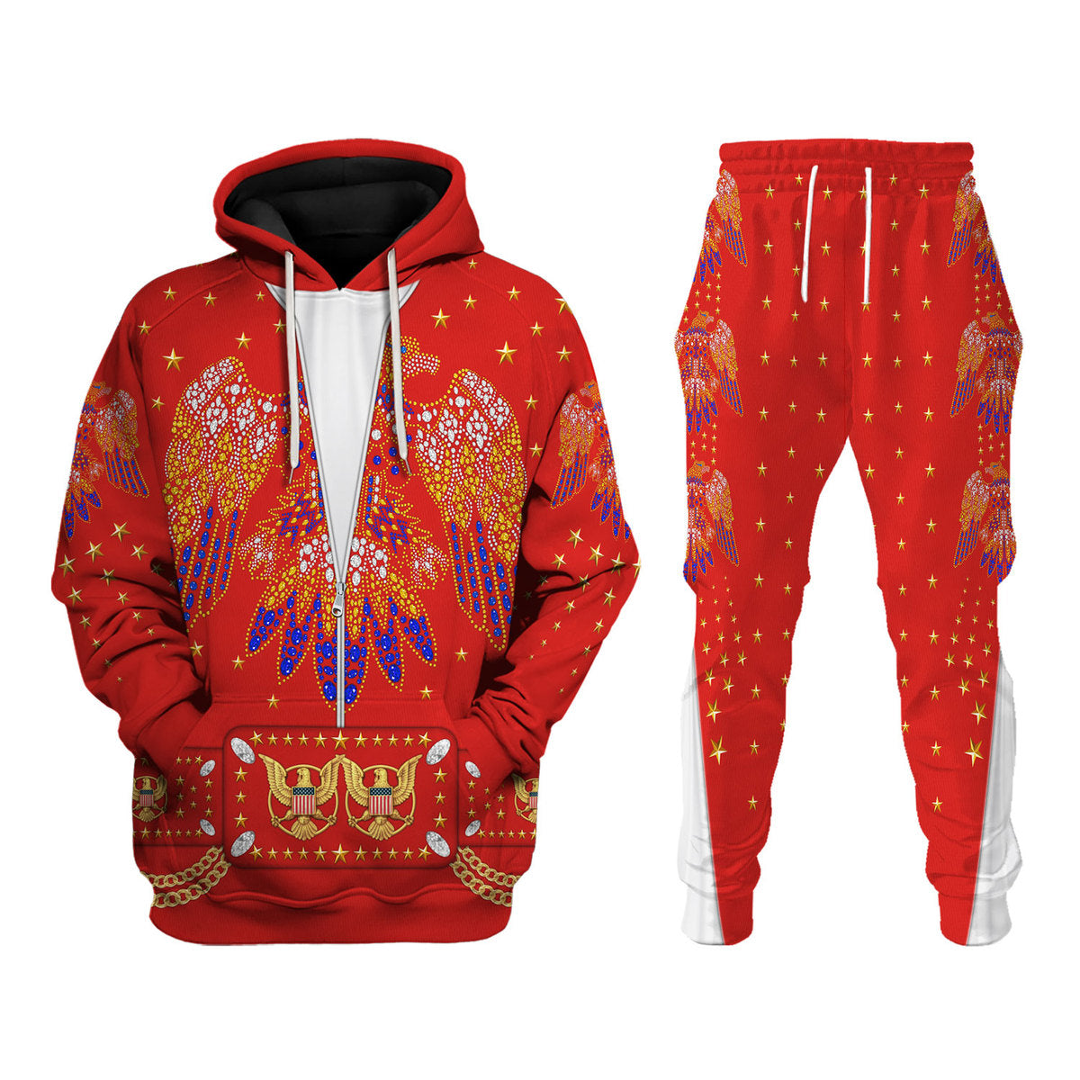 Gearhomie Elvis EAGLE Red Costume track suit