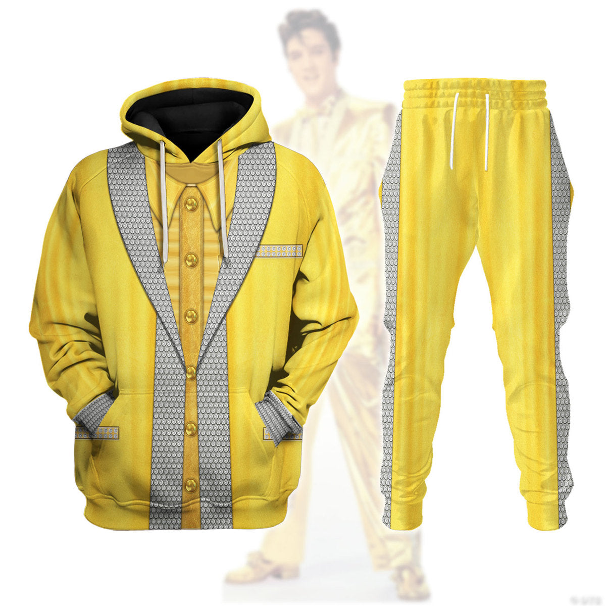 Gearhomie Elvis Presley Gold Lame Costume from track suit 