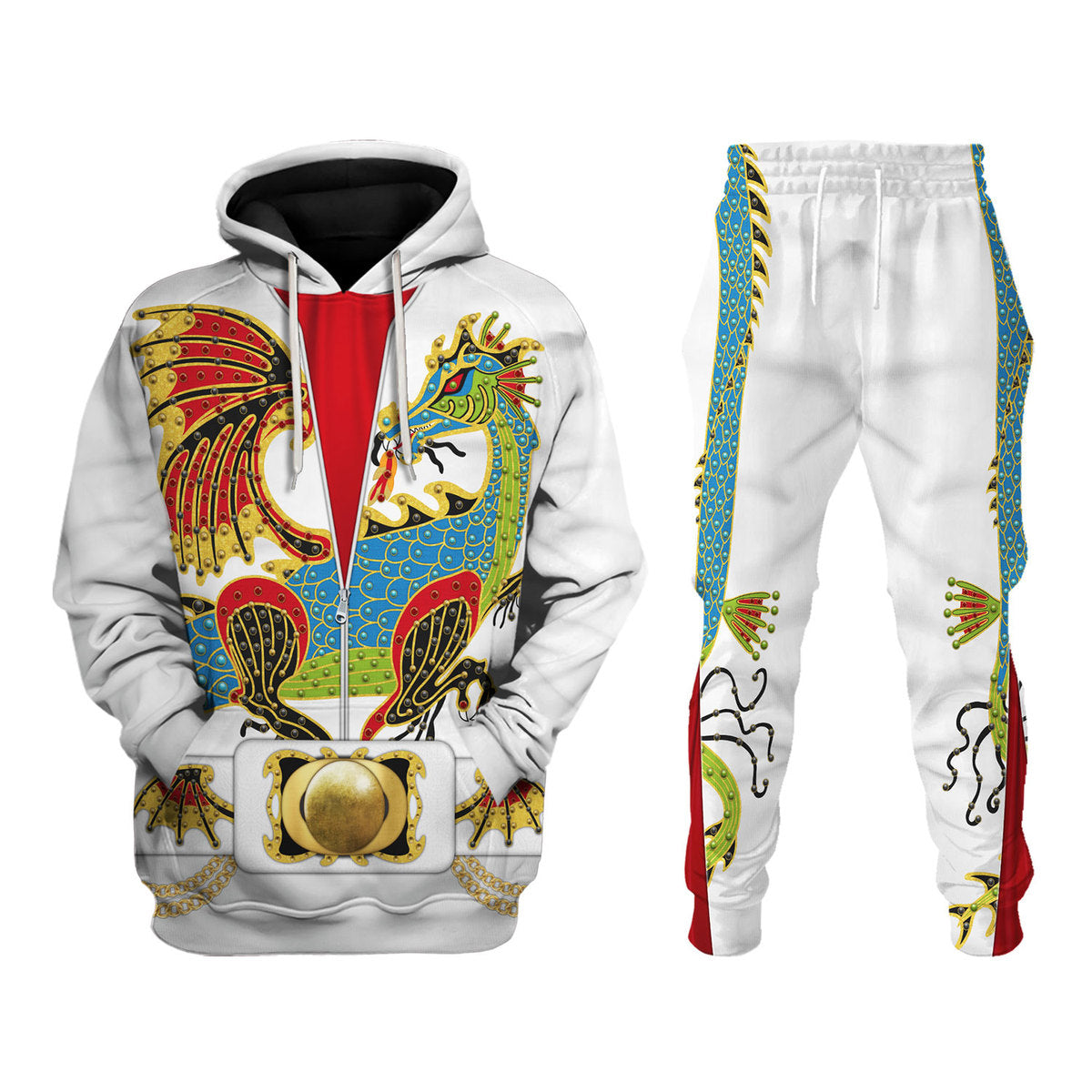 Gearhomie Elvis Presley The Dragon Outfit Costume track suit 