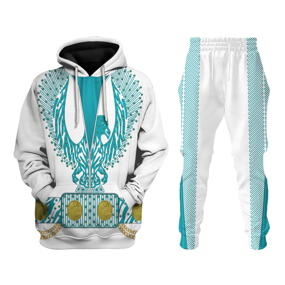 Gearhomie Elvis Turquoise Phoenix Costume track suit