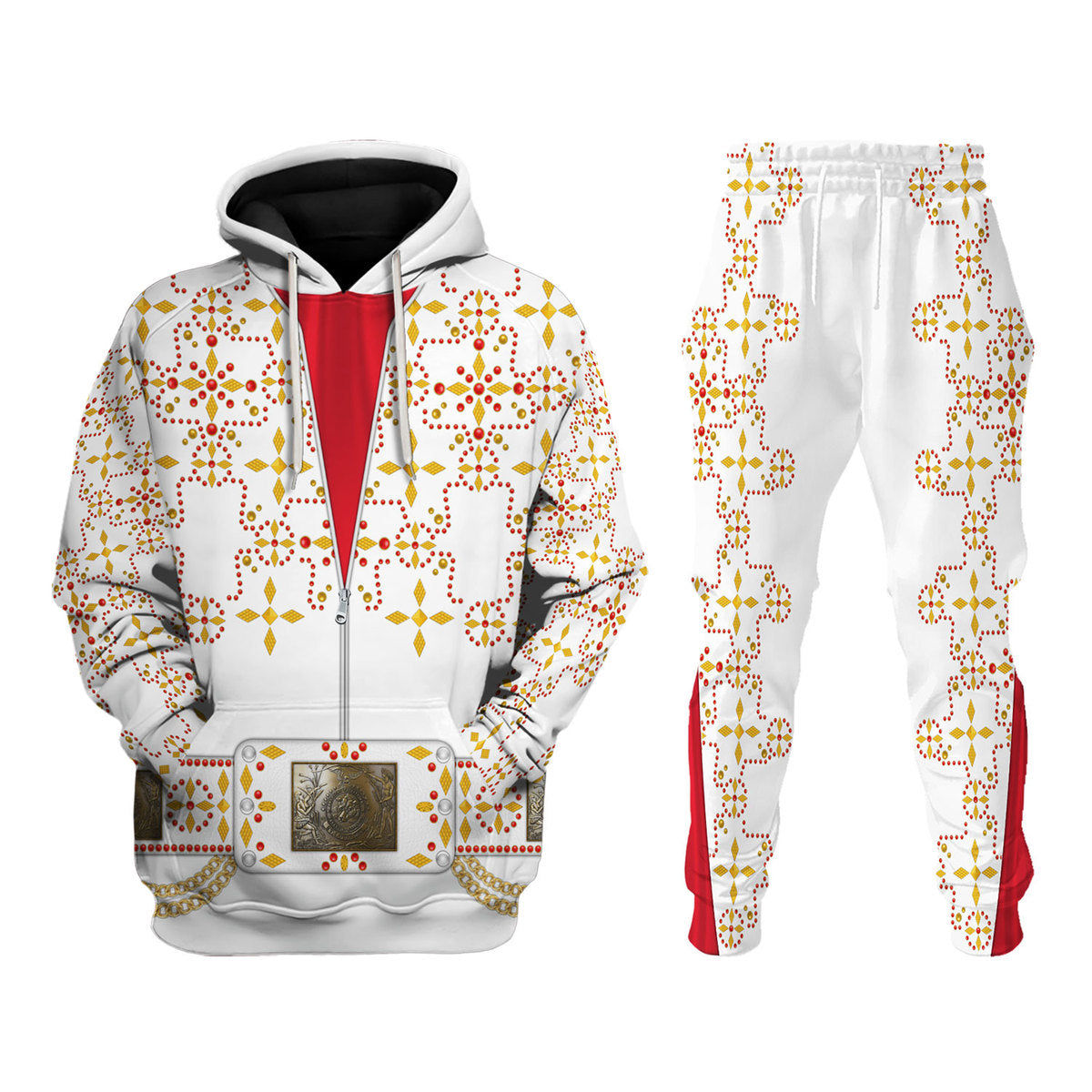 Gearhomie Elvis White Conquistador Costume track suit 