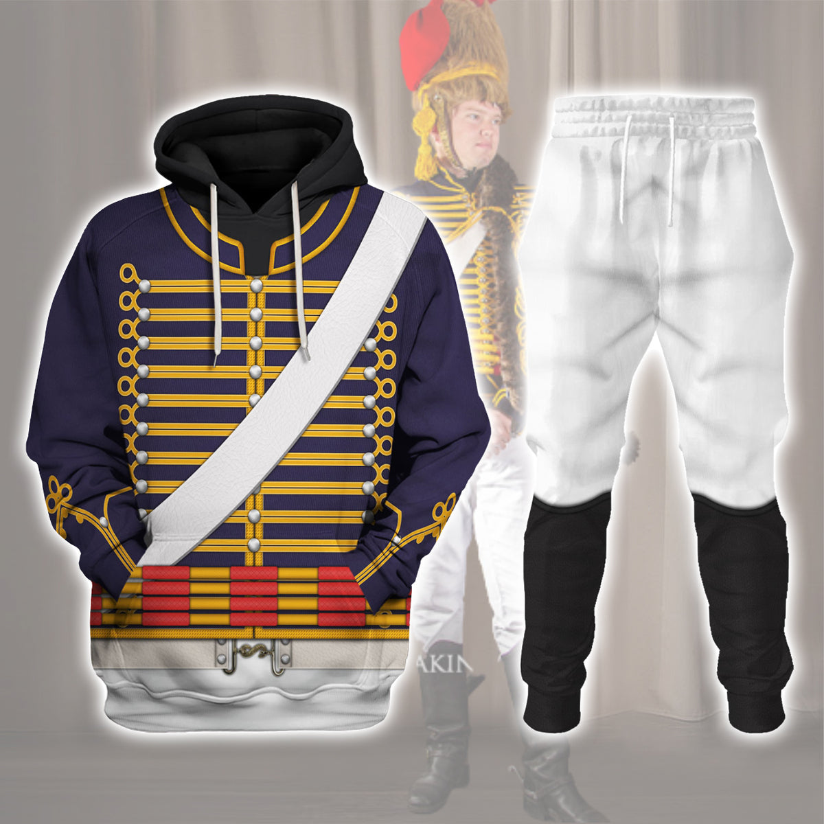 Gearhomie English Hussar-Full Dress (1806-1815) Uniform All Over Print track suit 